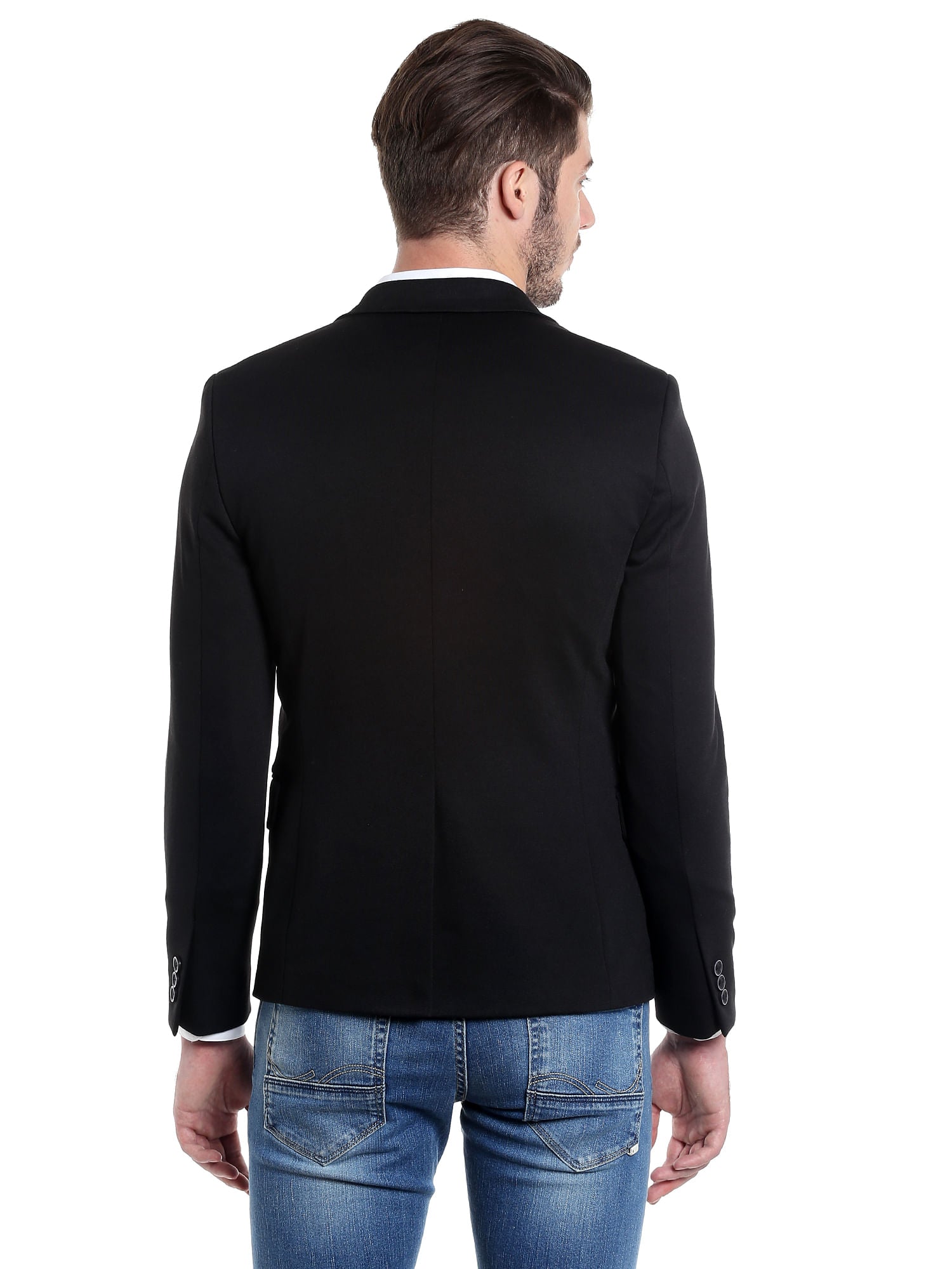 Black Slim Fit Casual Blazer