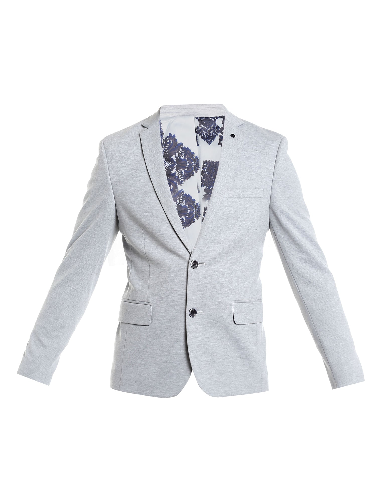 Grey Slim Fit Casual Blazer