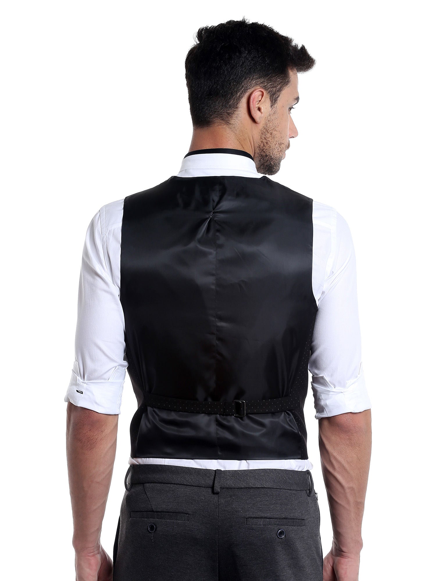 Black Printed Waistcoat