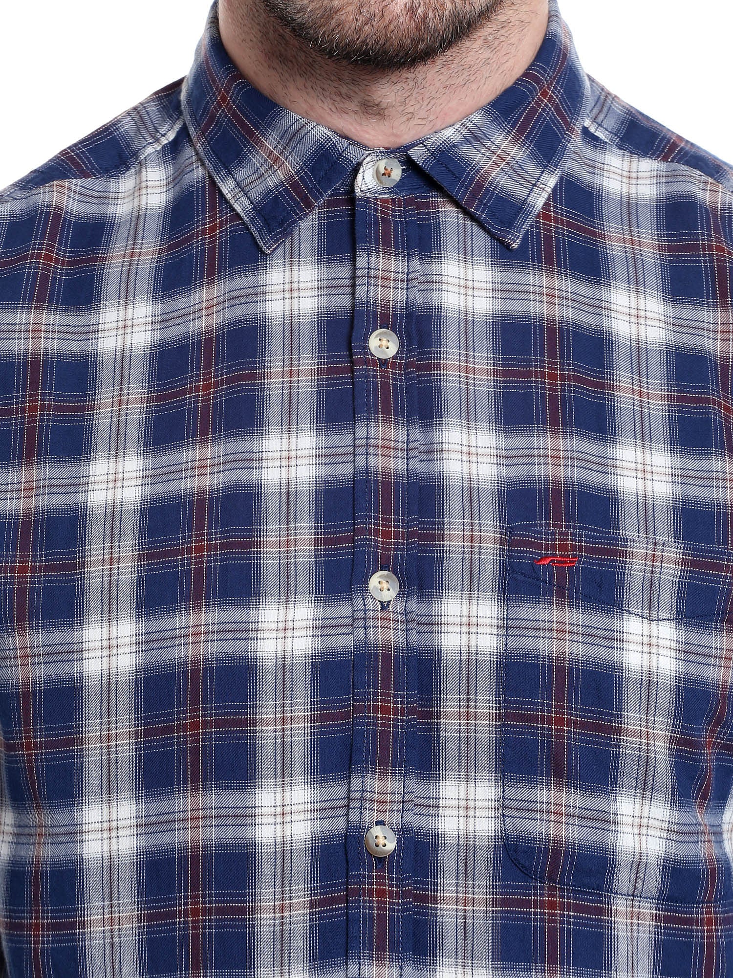 Blue Slim Fit Check Shirt