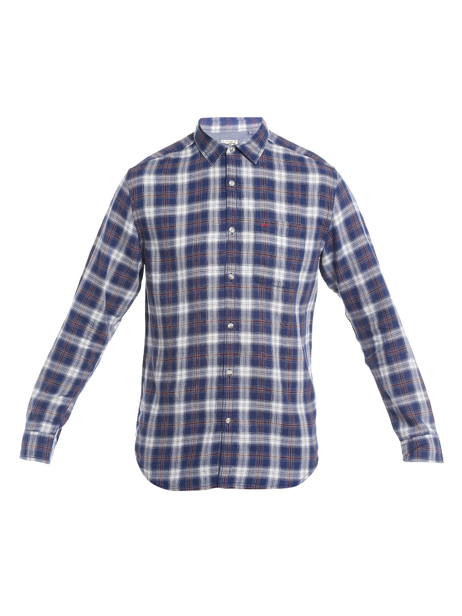 Blue Slim Fit Check Shirt
