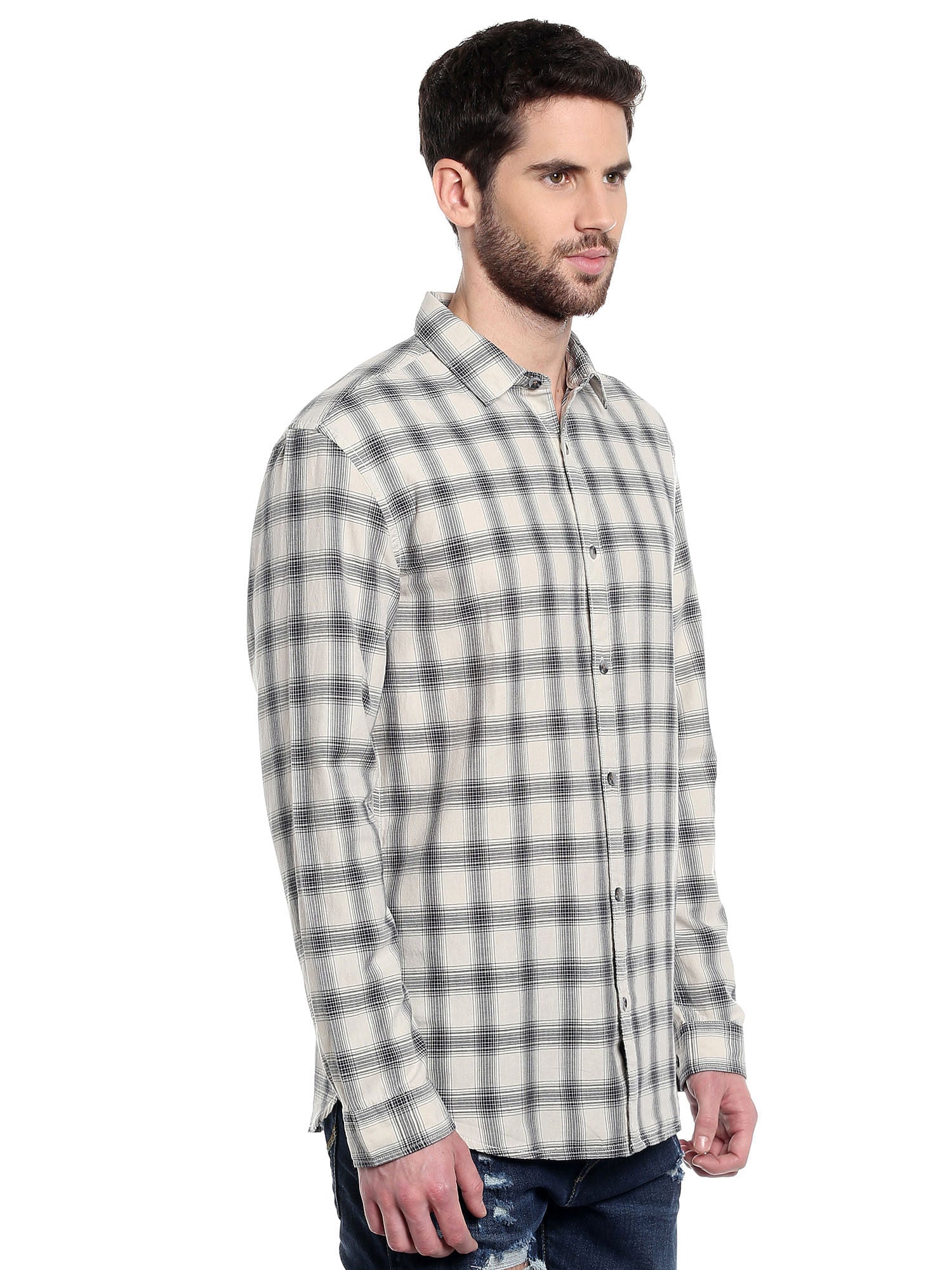 White Check Shirt