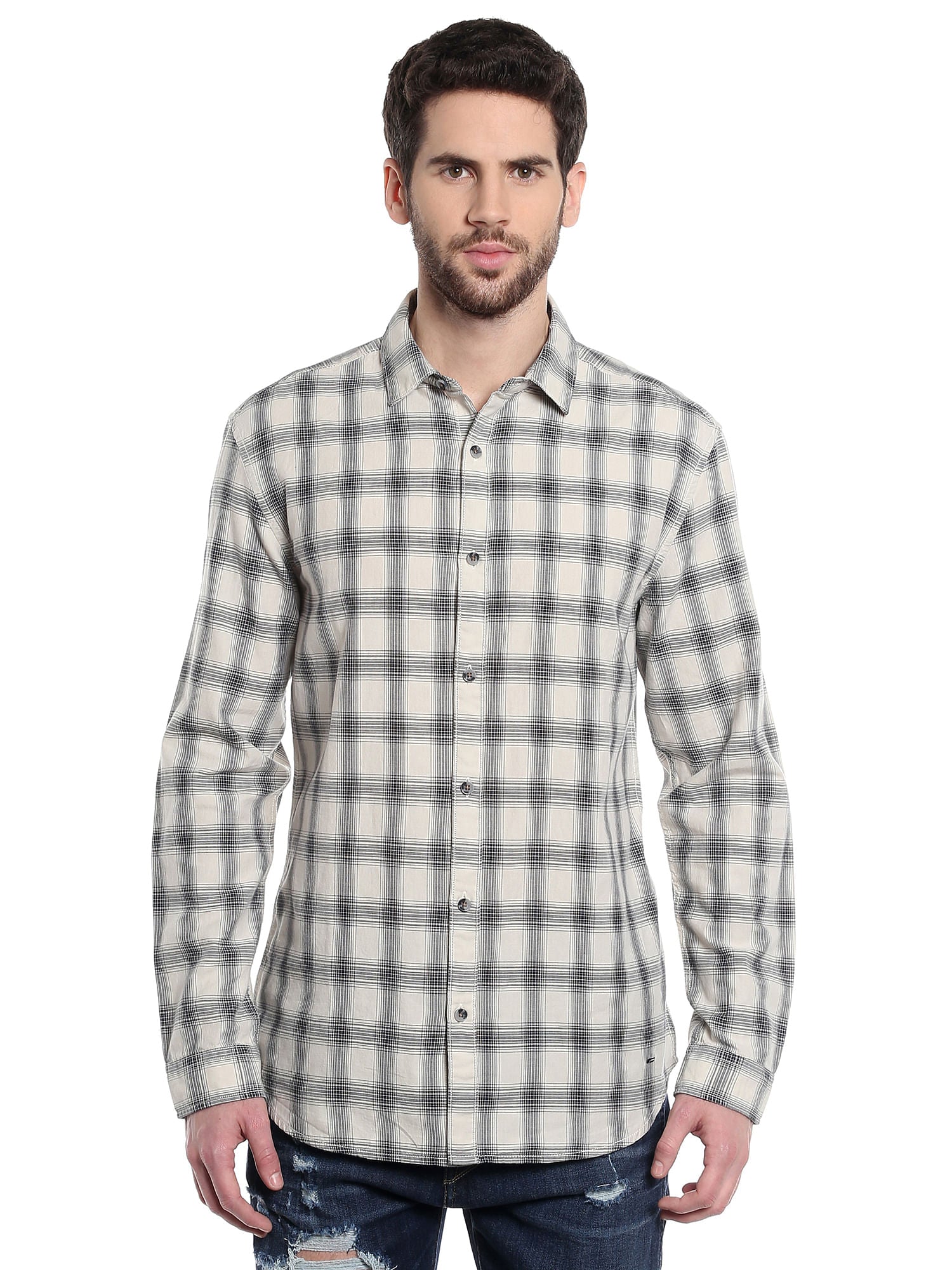 White Check Shirt