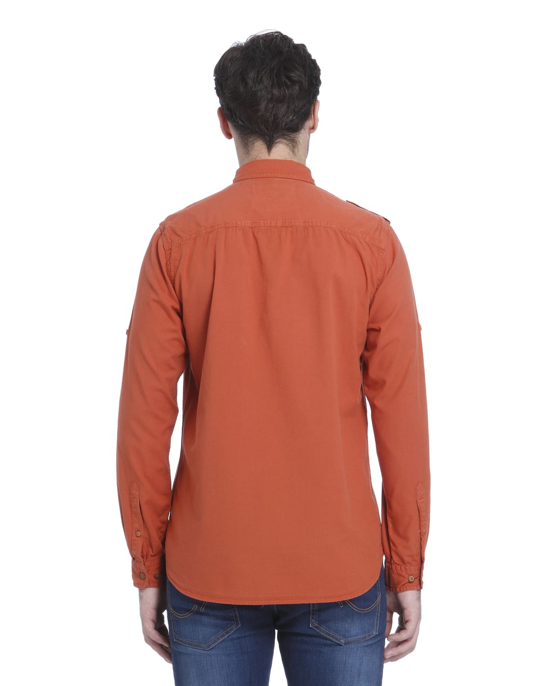 Orange Slim Fit Shirt
