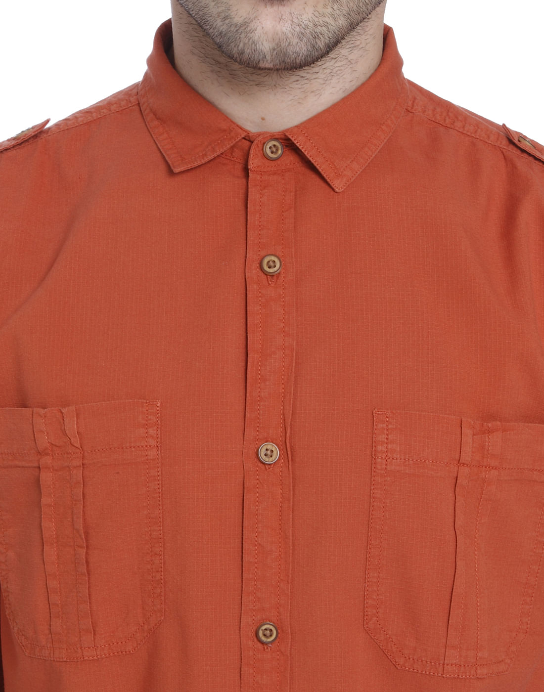 Orange Slim Fit Shirt