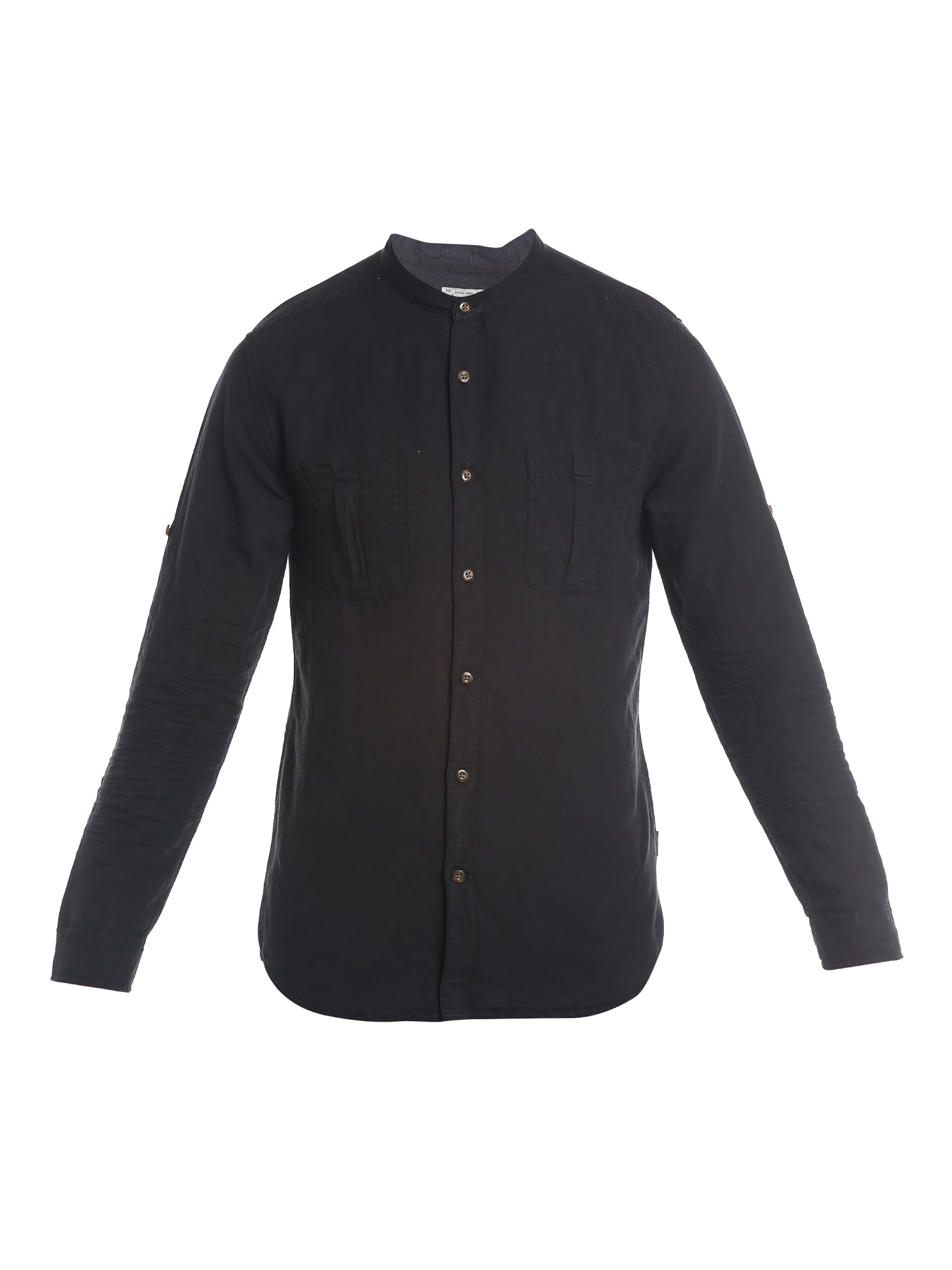 Chinese Collared Black Shirt