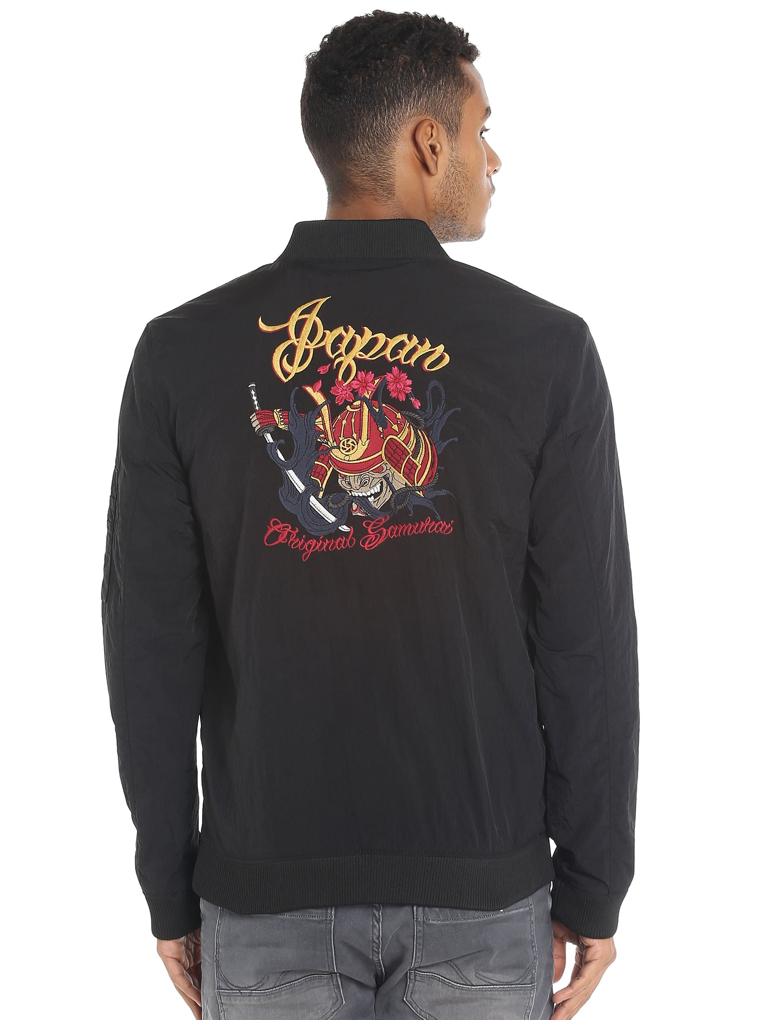 Skeleton Print Black Jacket