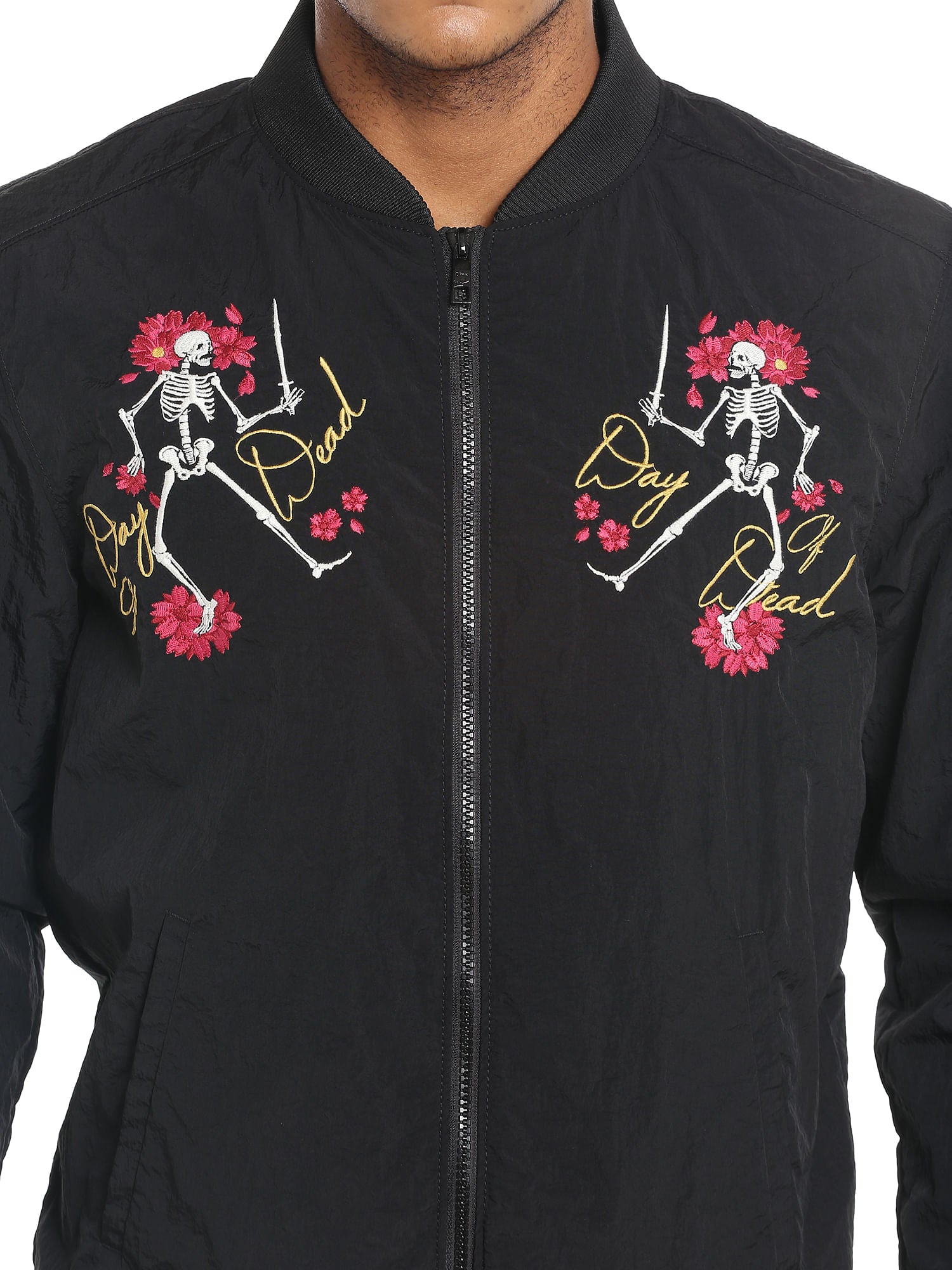 Skeleton Print Black Jacket