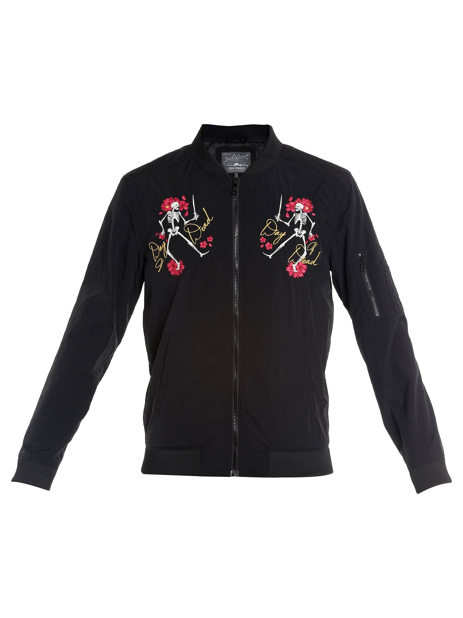 Skeleton Print Black Jacket