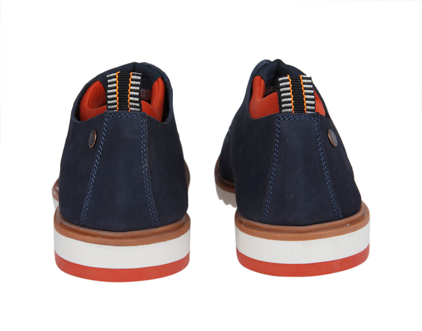 Blue & Orange Colour Blocked Formal Shoes