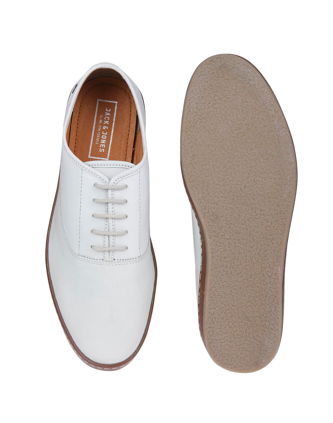 White Leather Formal Shoes