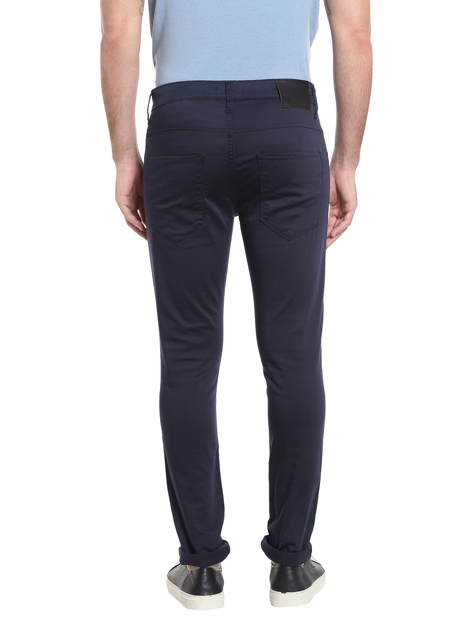 Navy Blue Relaxed Straight Pants