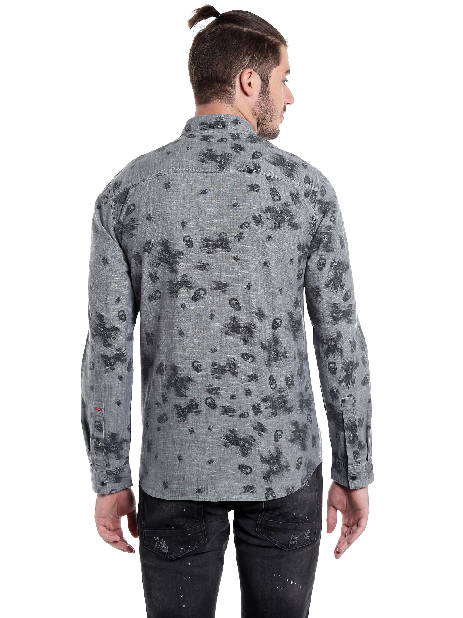 Pirates Of The Caribbean Skull Print Grey Shirt