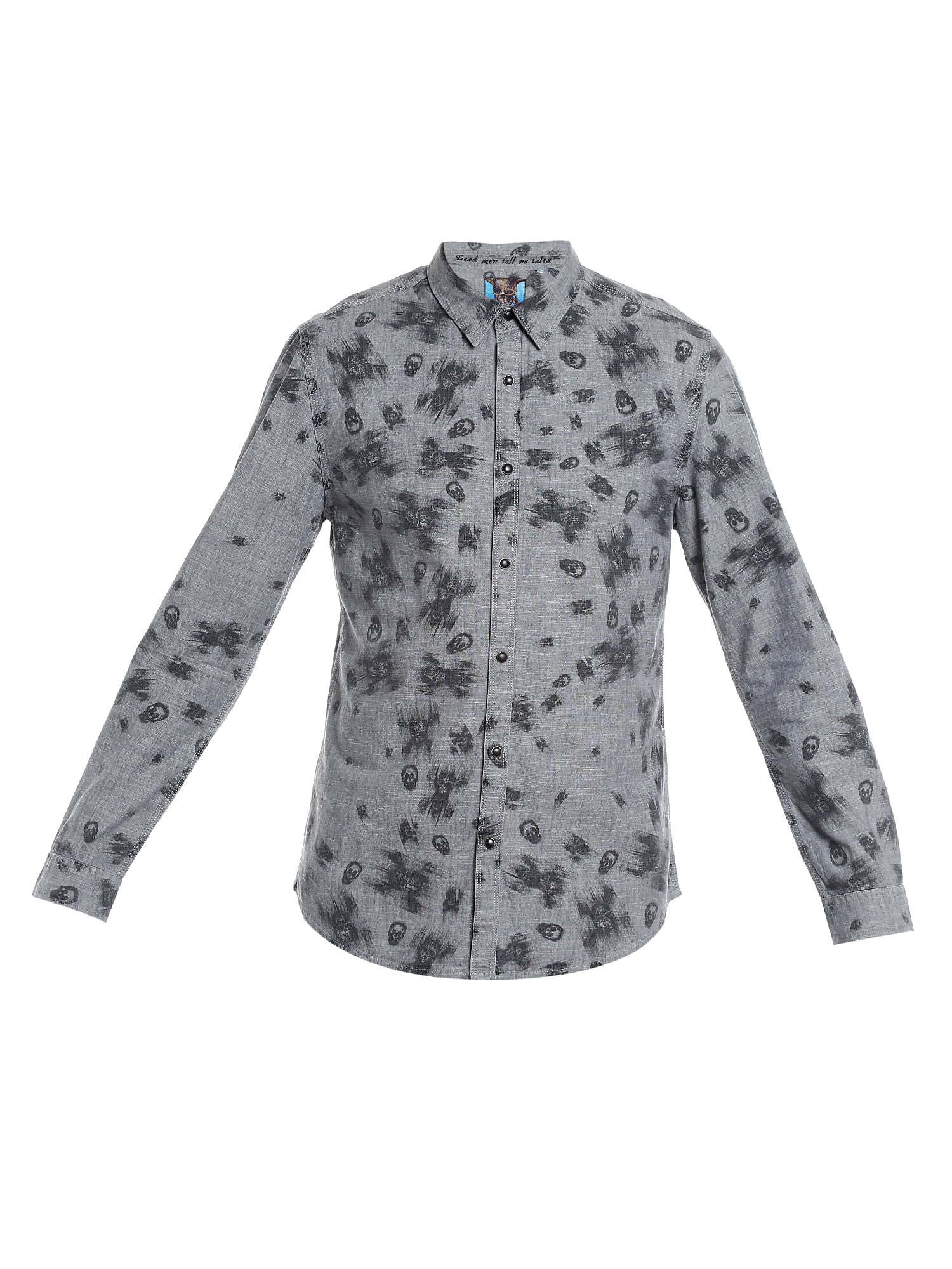 Pirates Of The Caribbean Skull Print Grey Shirt