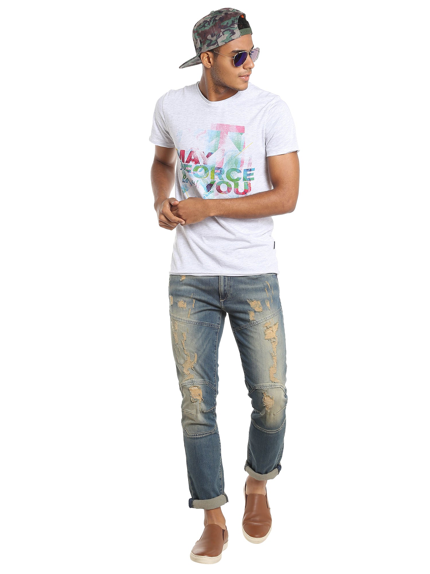 Star Wars Print Graphic White T-Shirt