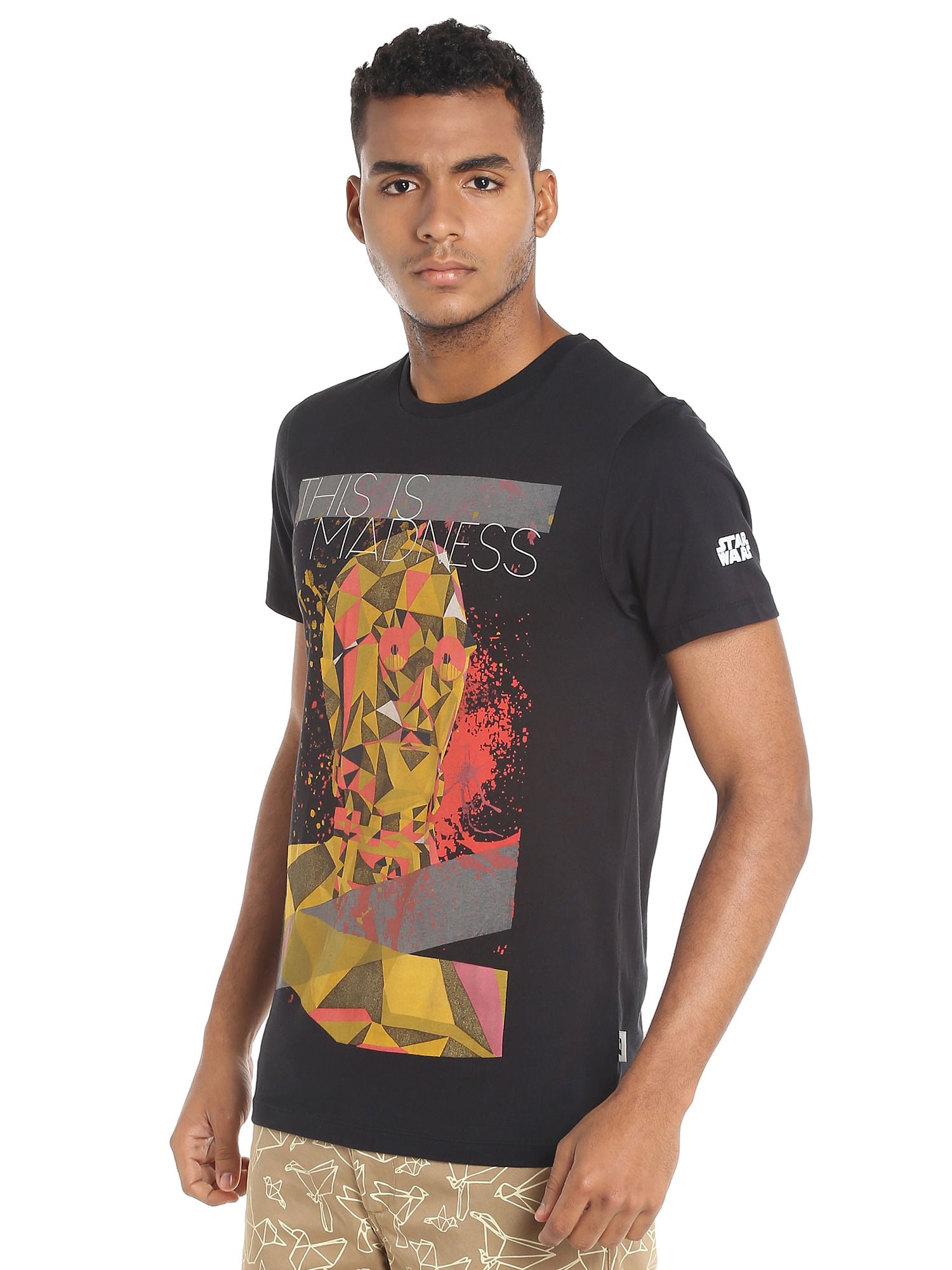 C-3Po Print Black T-Shirt