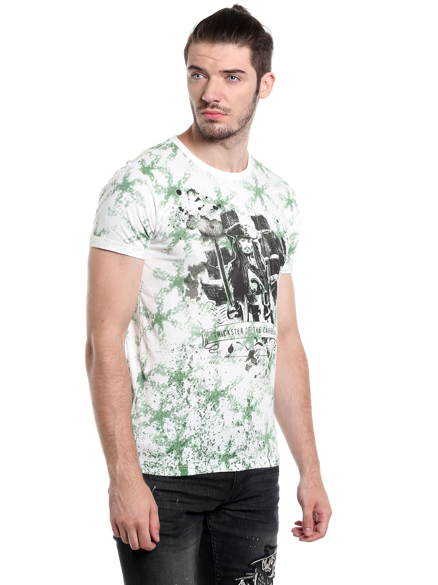 Pirates Of The Caribbean White All Over Print T-Shirt