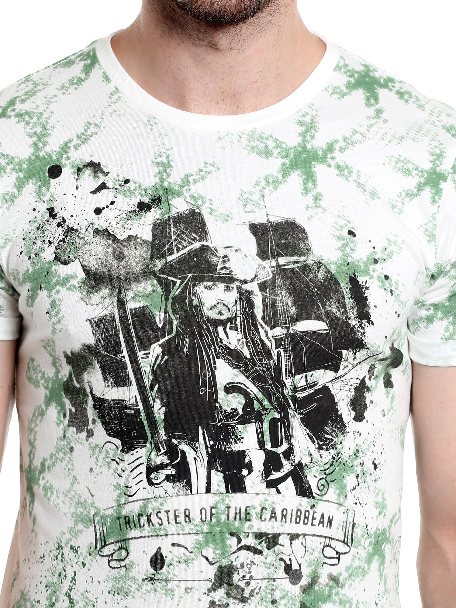 Pirates Of The Caribbean White All Over Print T-Shirt