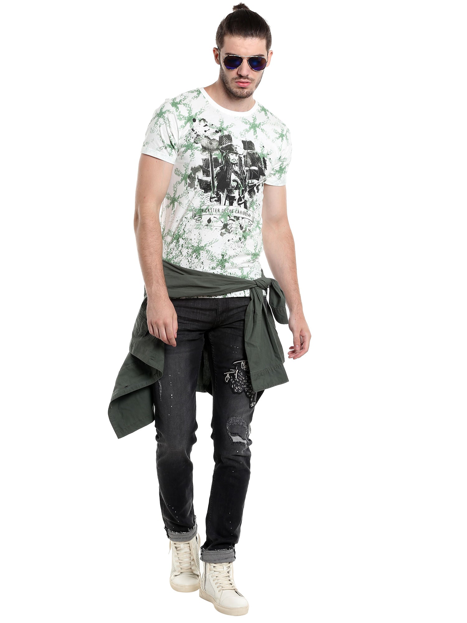 Pirates Of The Caribbean White All Over Print T-Shirt