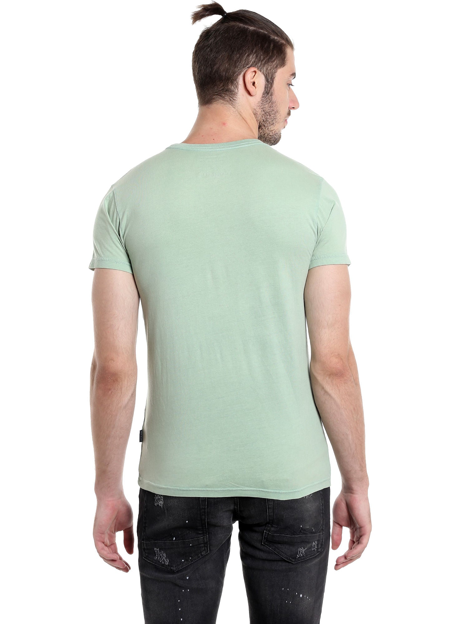 Pirates Of The Caribbean Jack Sparrow Print Green T-Shirt
