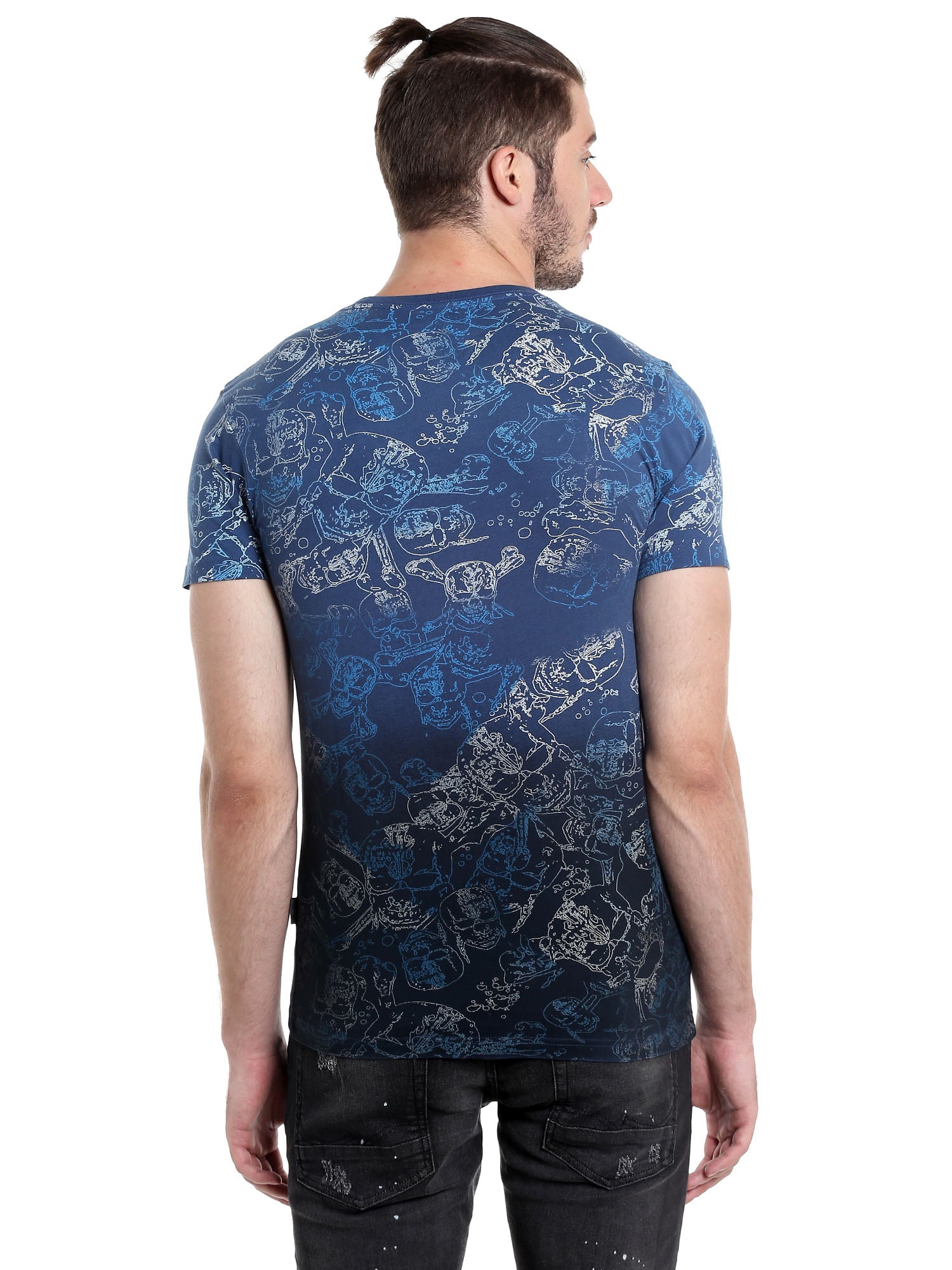 Pirates Of The Caribbean All Over Print Blue T-Shirt