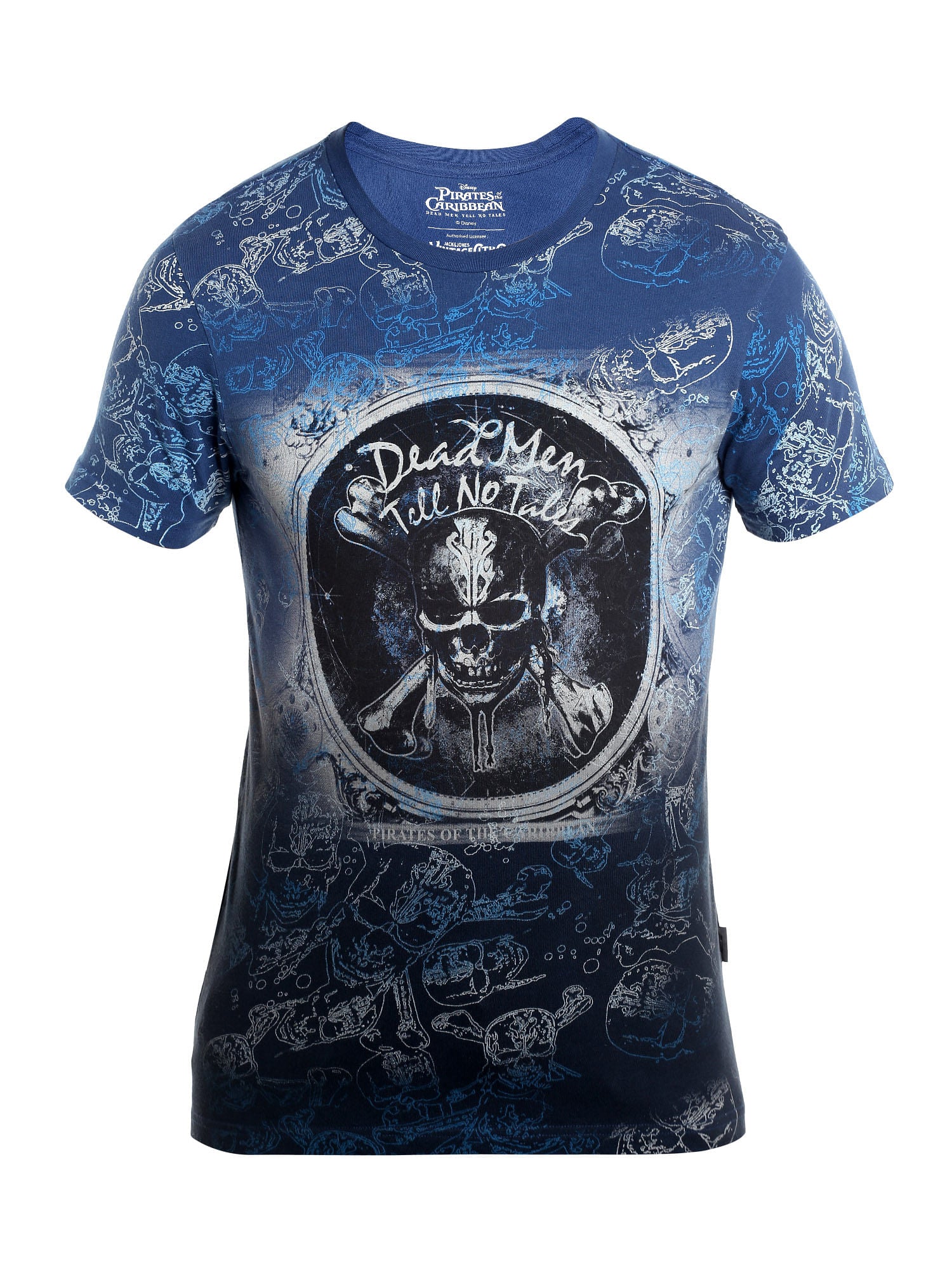 Pirates Of The Caribbean All Over Print Blue T-Shirt