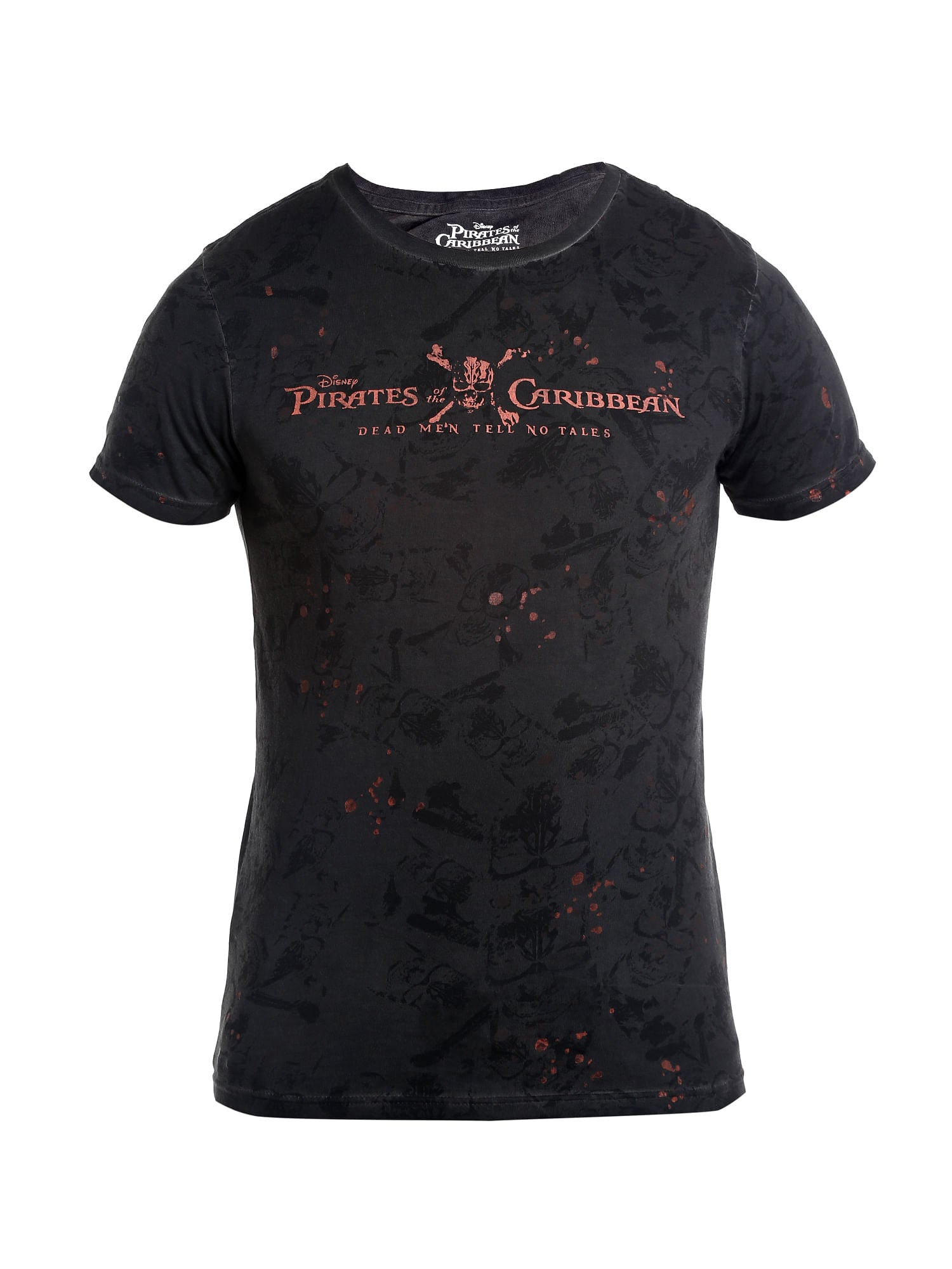 Pirates Of The Caribbean Graphic Print Grey T-Shirt