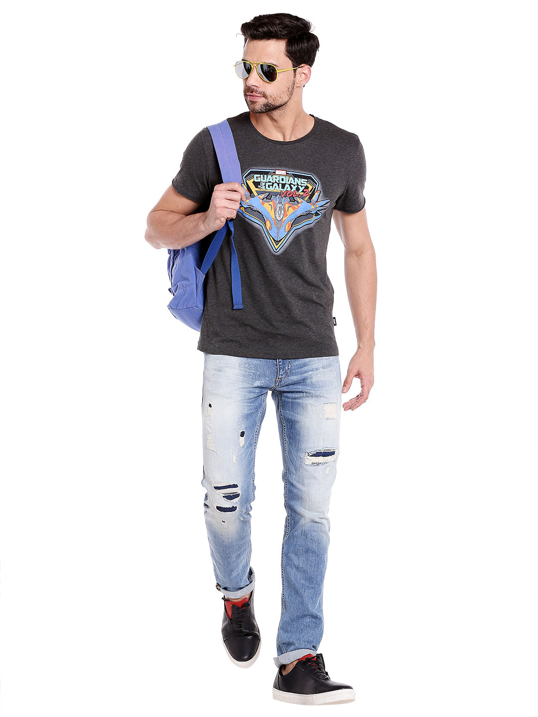 Blue Ripped Slim Fit Jeans