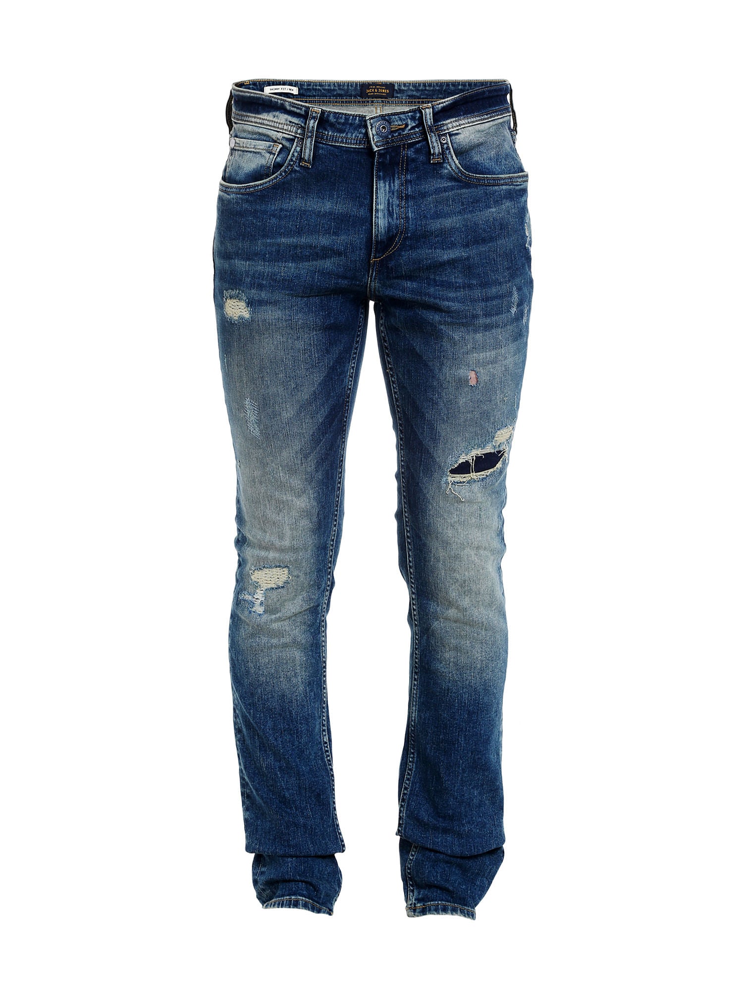 Blue Ripped Skinny Fit Jeans