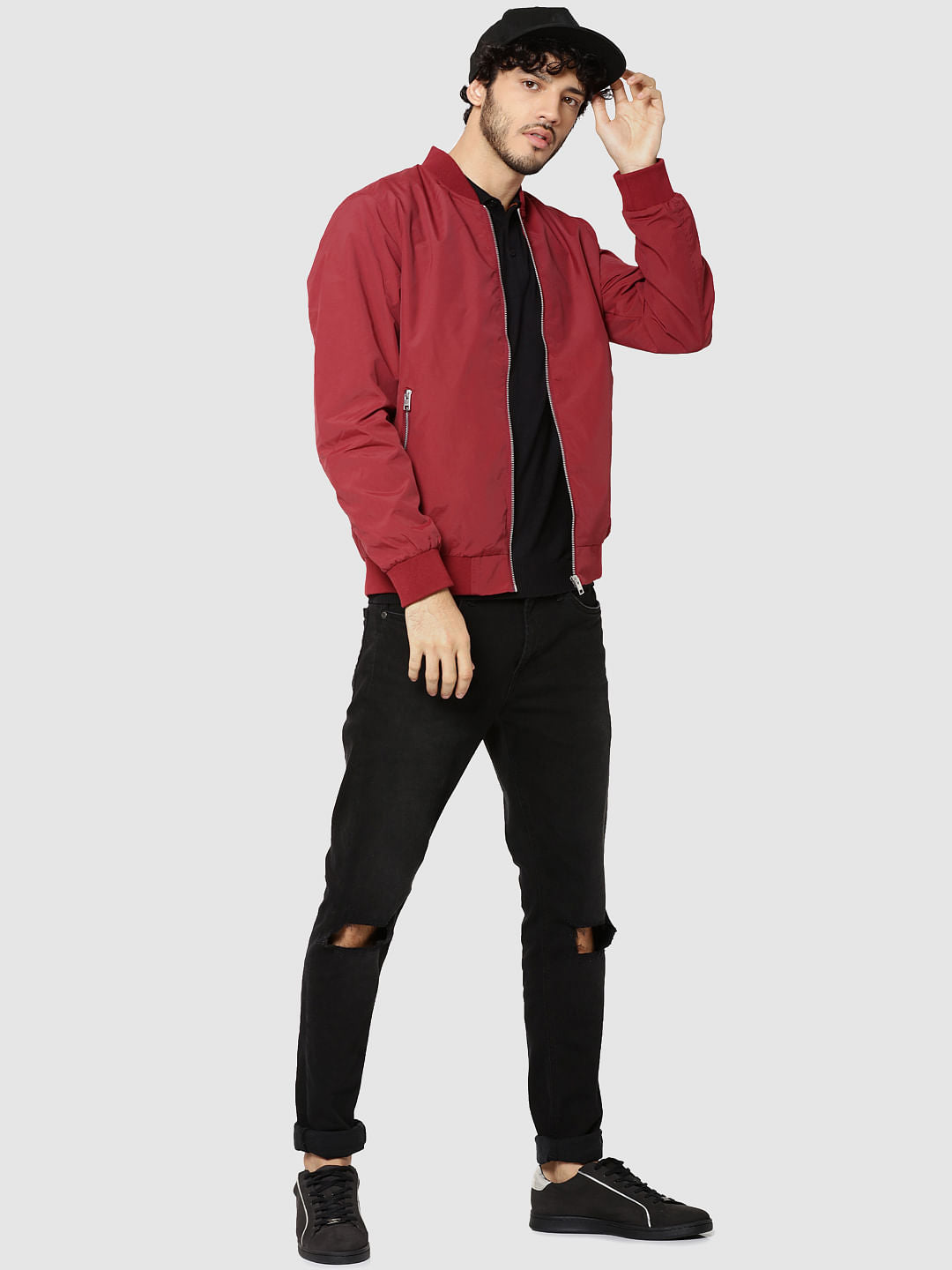 Red Bomber Jacket