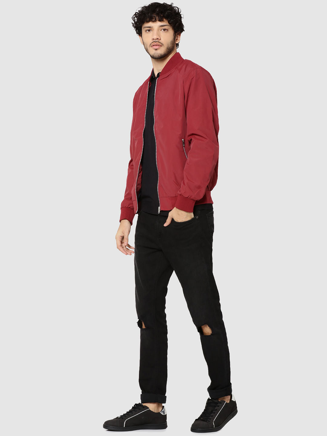 Red Bomber Jacket