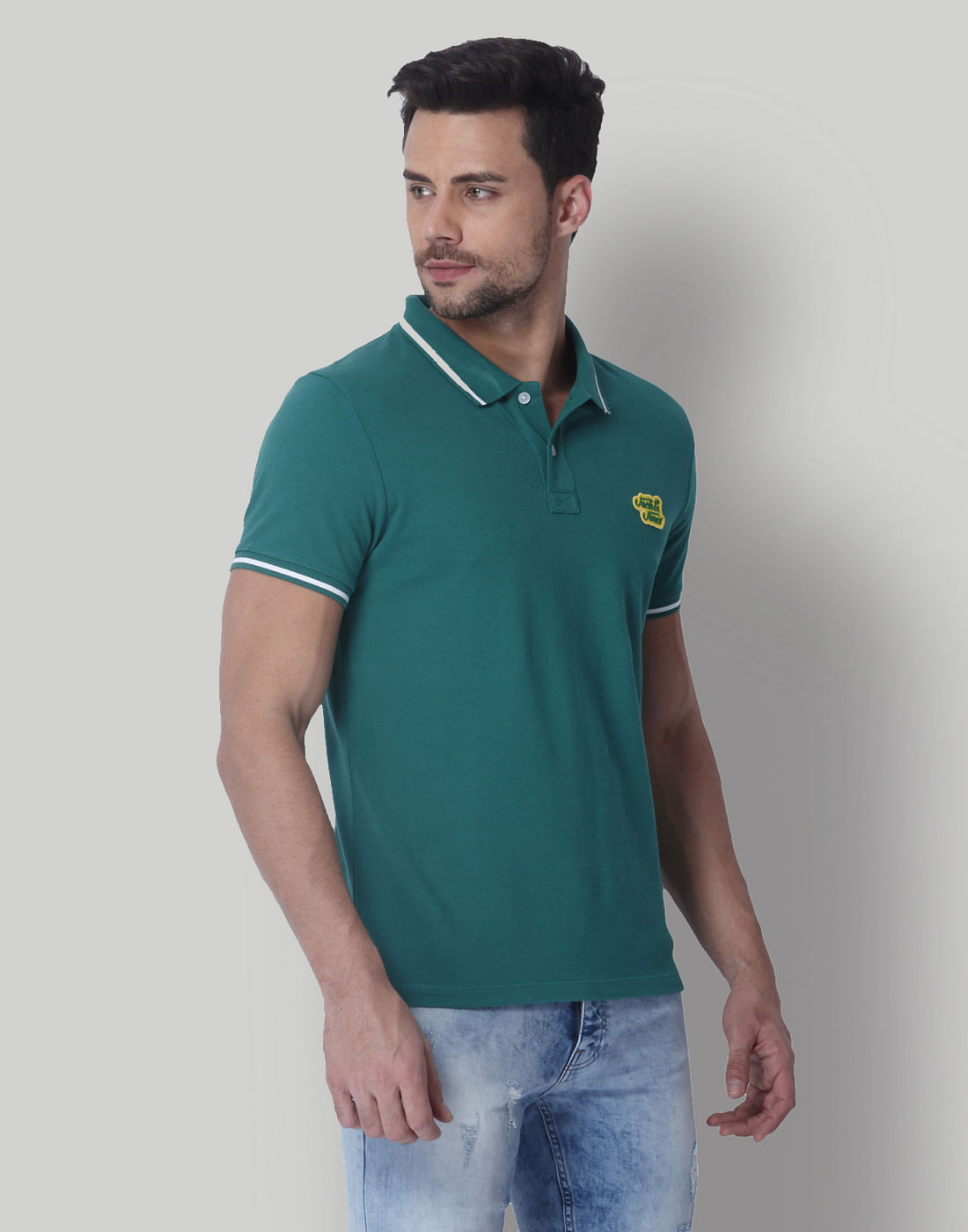 Green Polo Neck T-Shirt