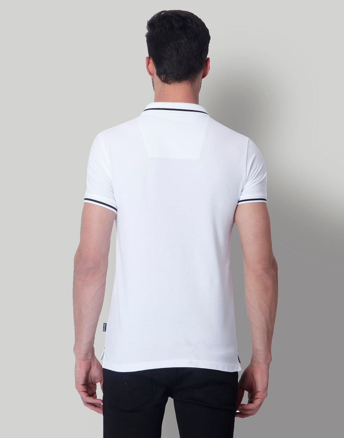 White Polo Neck T-Shirt