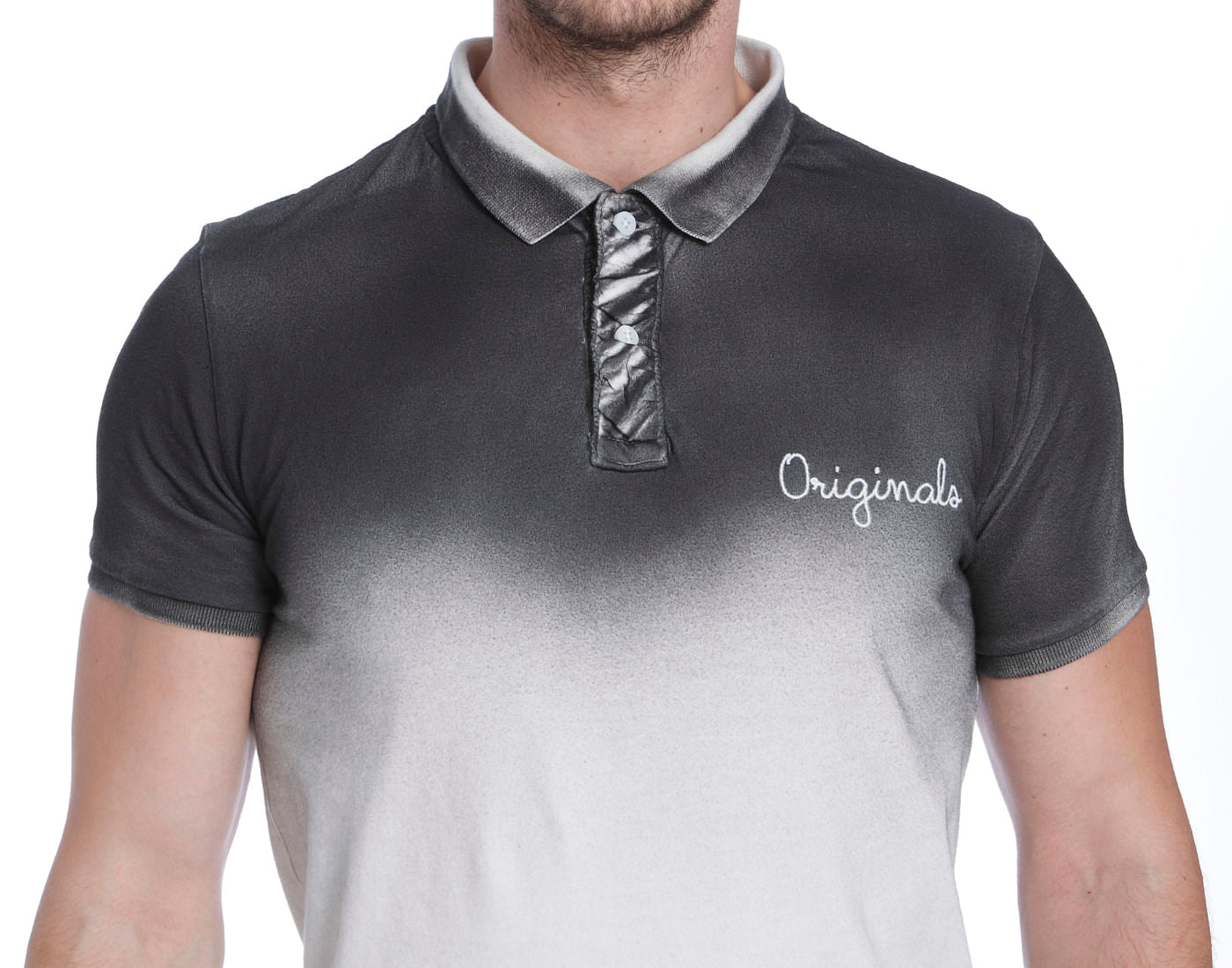 White Ombre Polo T-Shirt