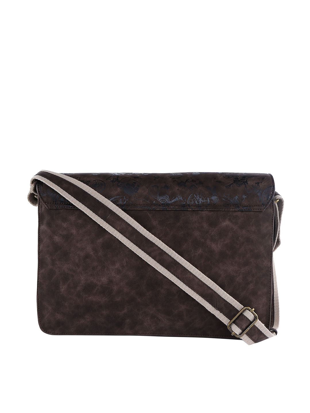 Pirates Of The Caribbean Printed Tan Sling Bag