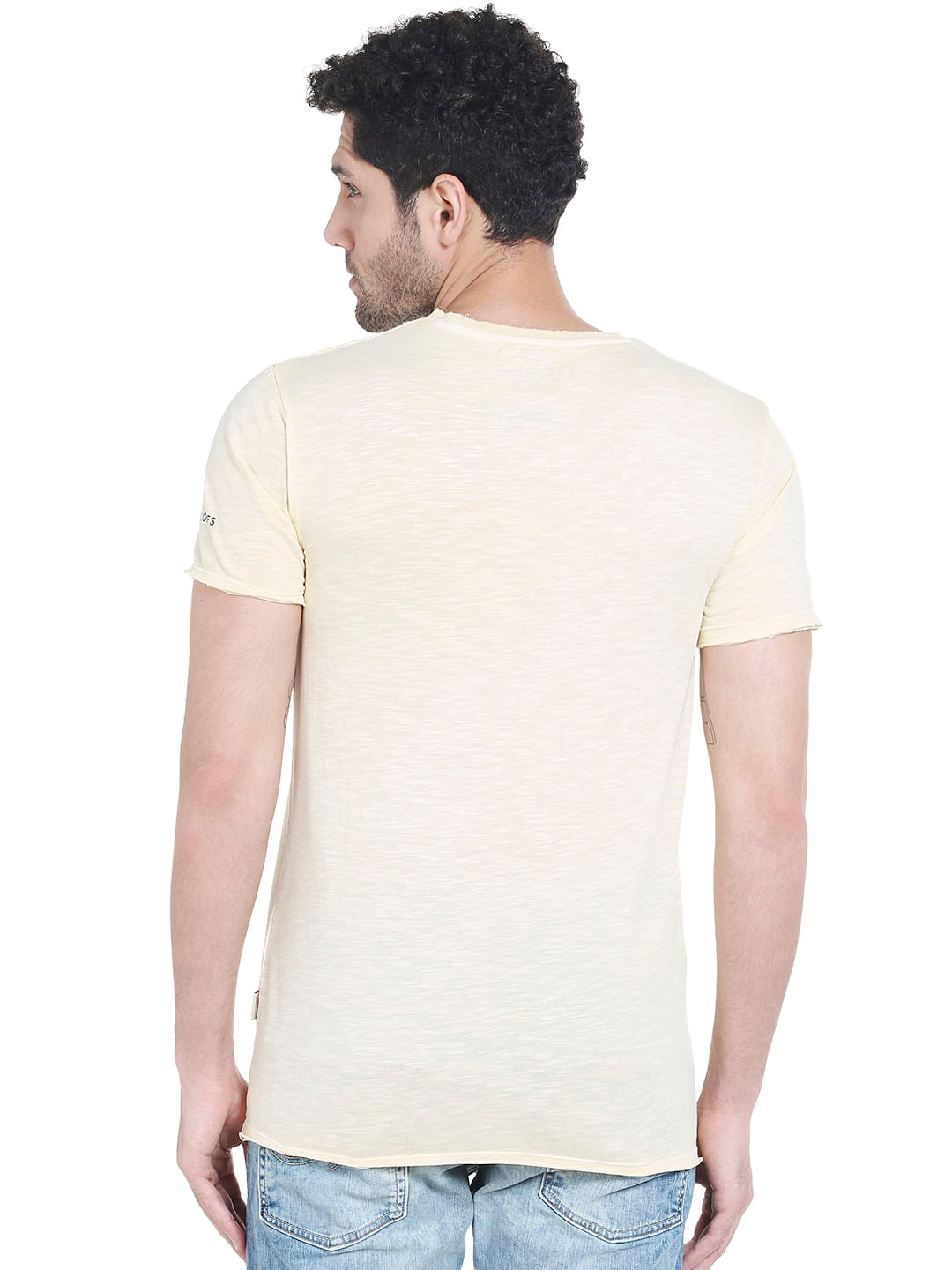 X Pokemon Light Yellow Poke Ball Print Crew Neck T-Shirt