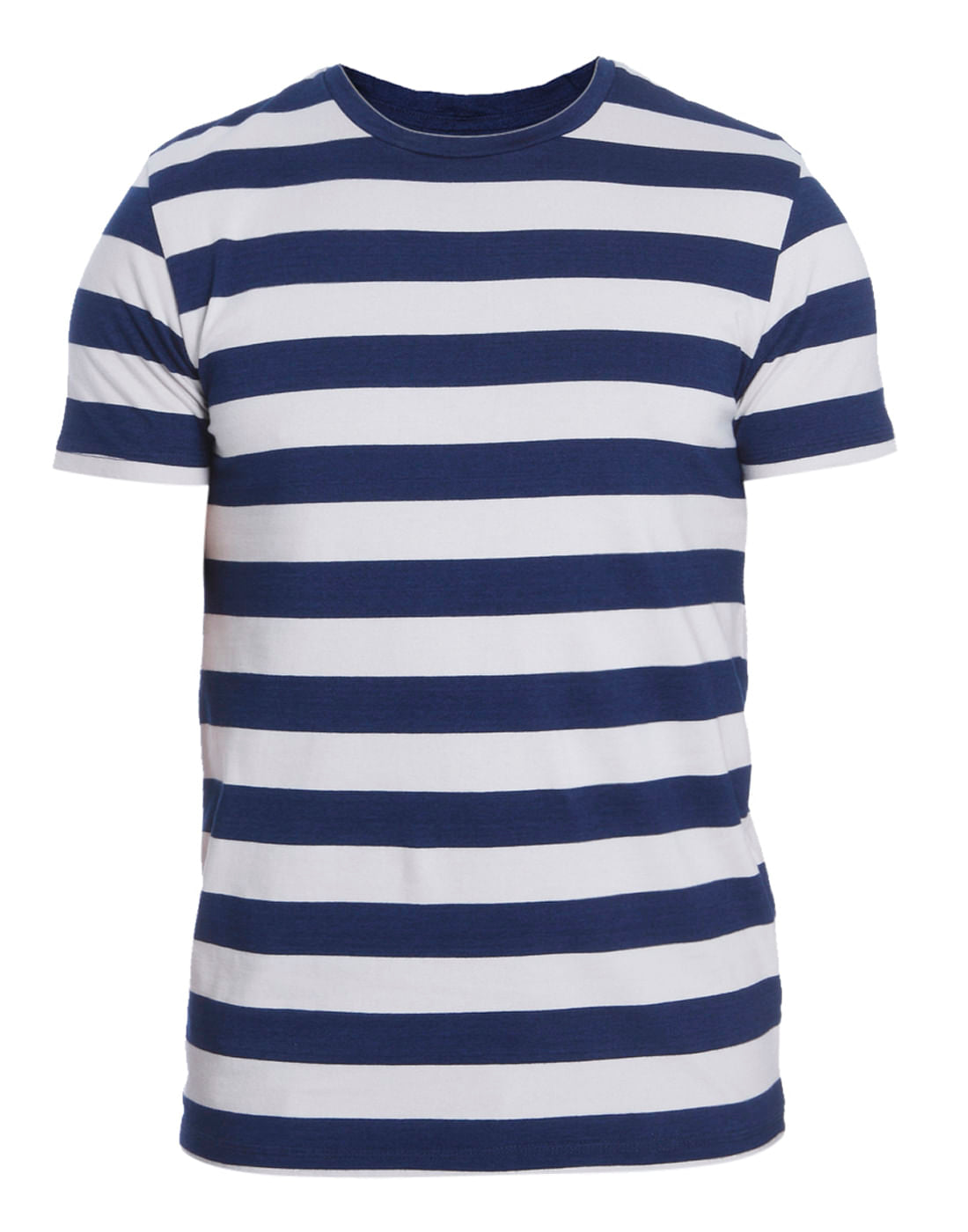 Navy Blue Striped Sailor Crew Neck T-Shirt