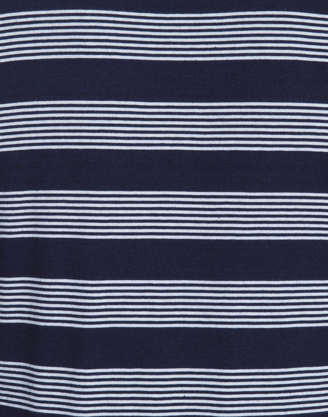 Dark Blue Striped Crew Neck T-Shirt