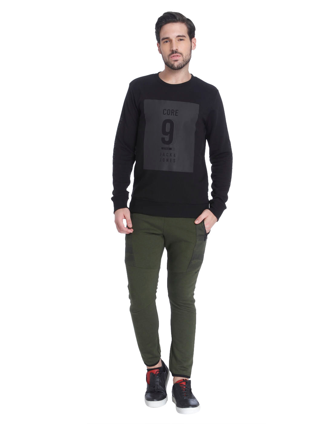 Black Graphic Print Sweatshirt