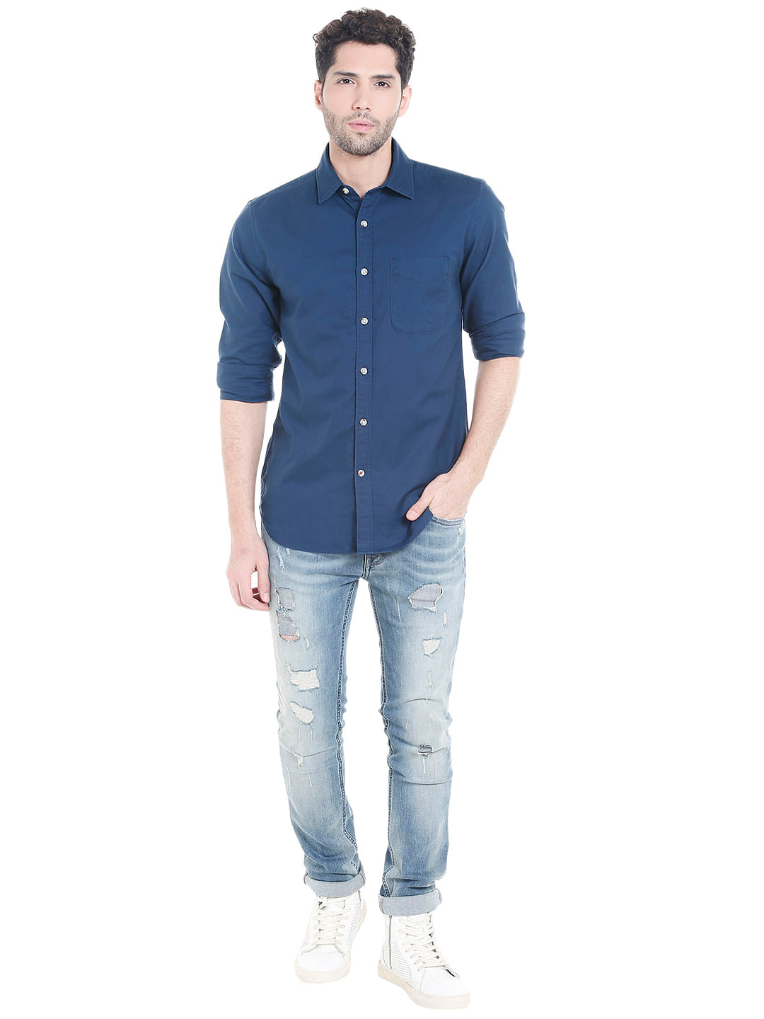 Dark Blue Slim Fit Shirt