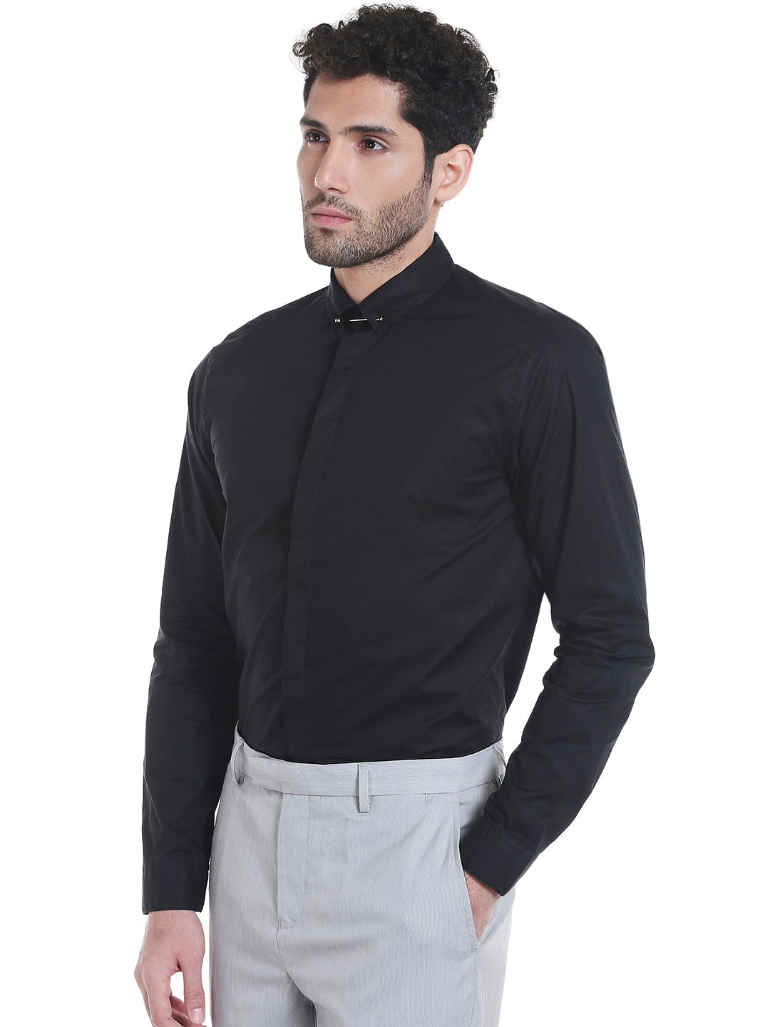 Black Slim Fit Shirt