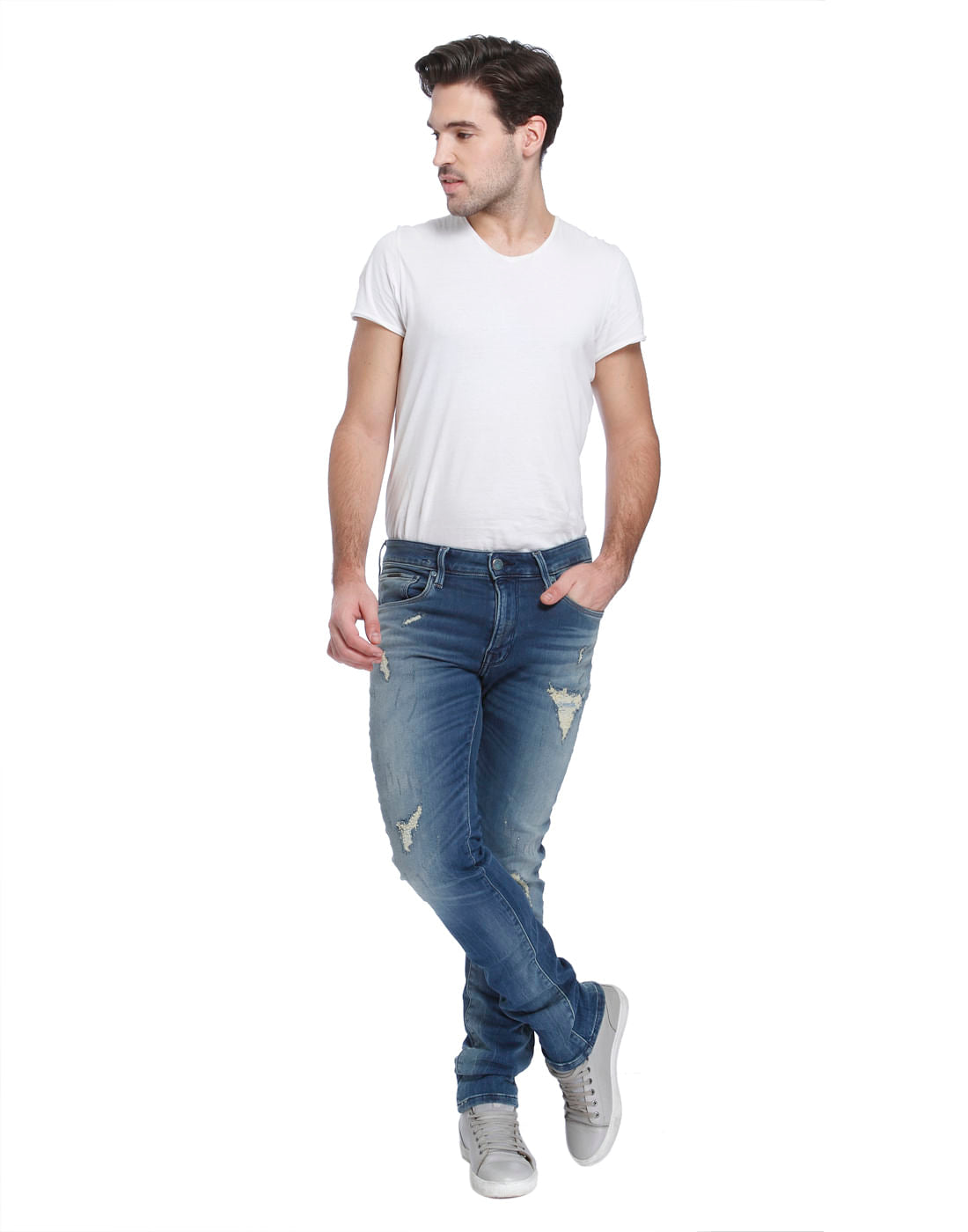 Light Blue Low Rise Skinny Fit Jeans
