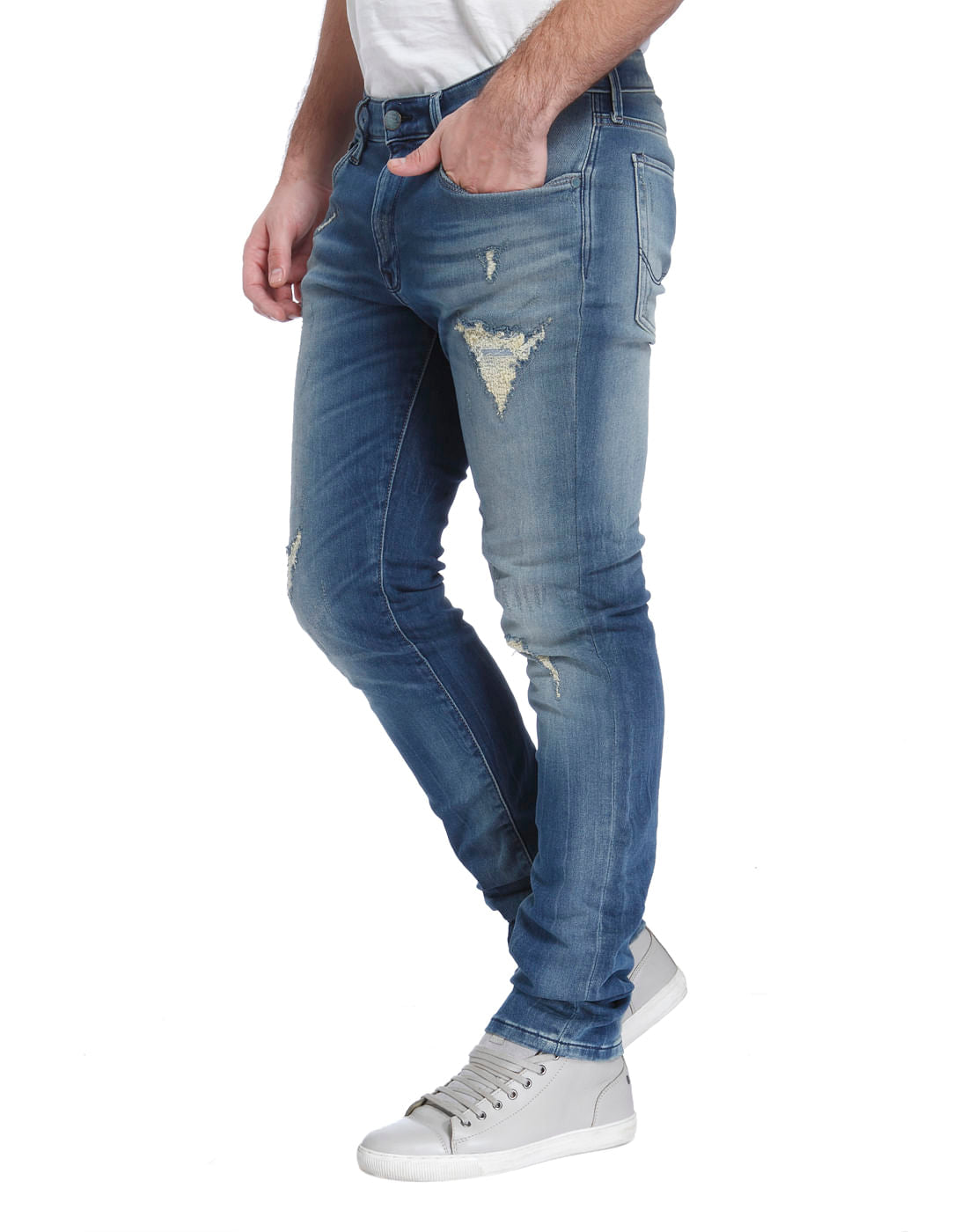 Light Blue Low Rise Skinny Fit Jeans