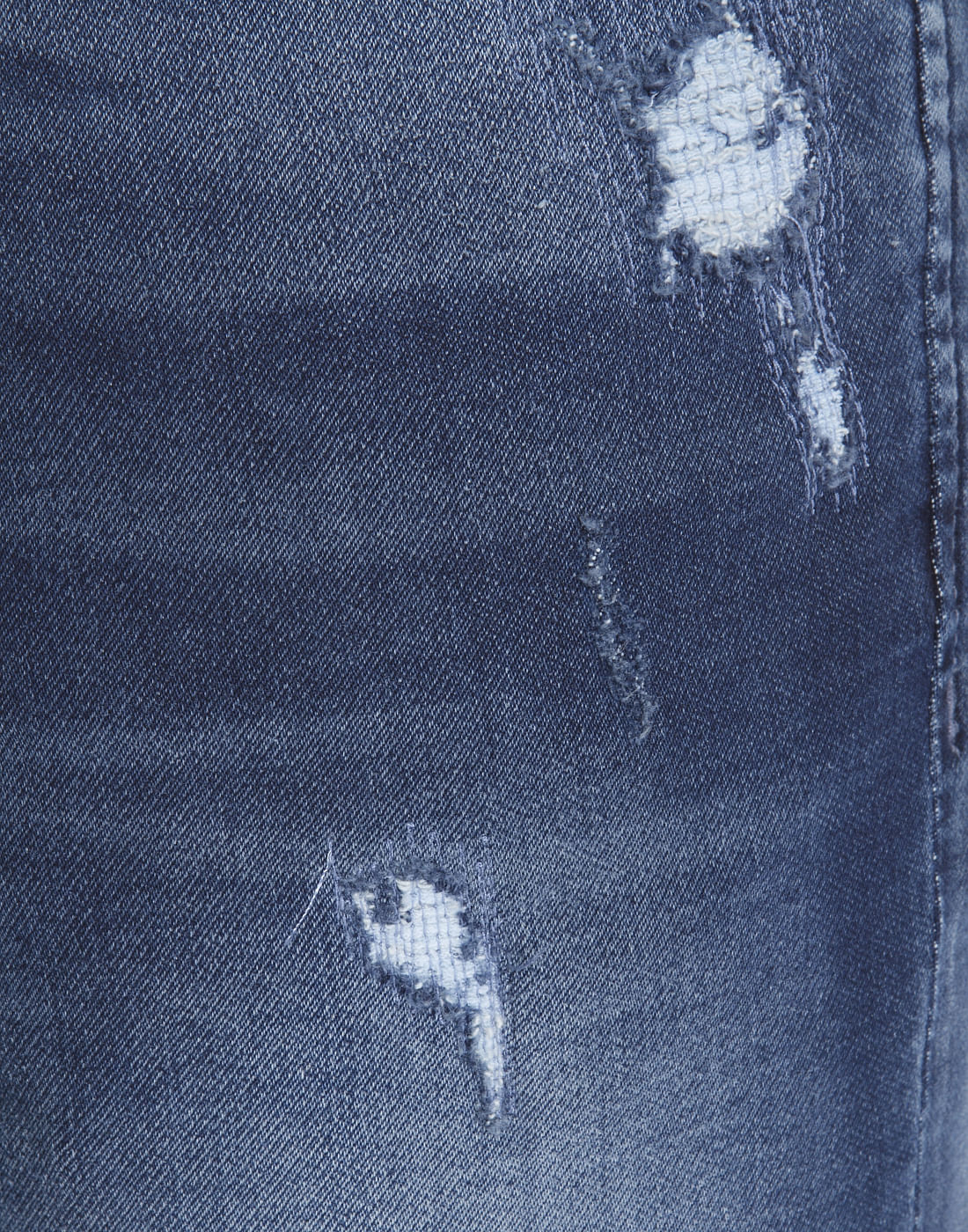 Dark Blue Distressed Skinny Jeans
