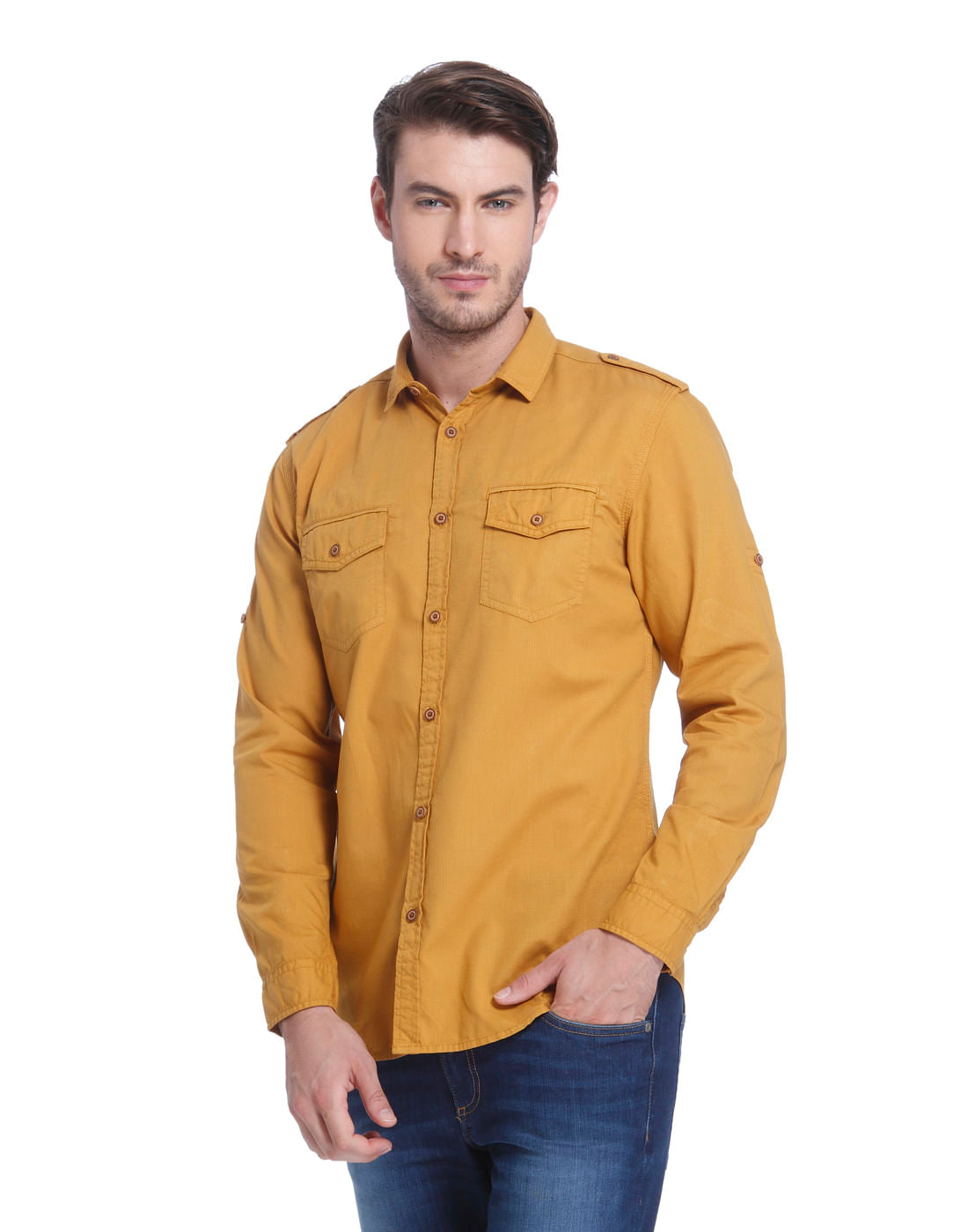 Mustard Slim Fit Shirt