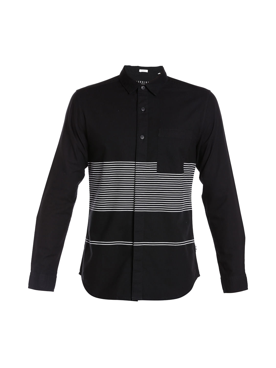 Black & White Stripes Slim Fit Shirt