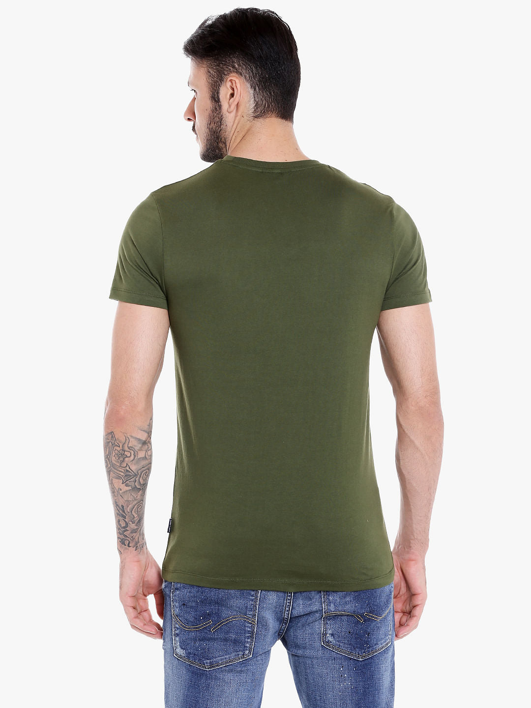 Green Graphic Print Crew Neck T-Shirt