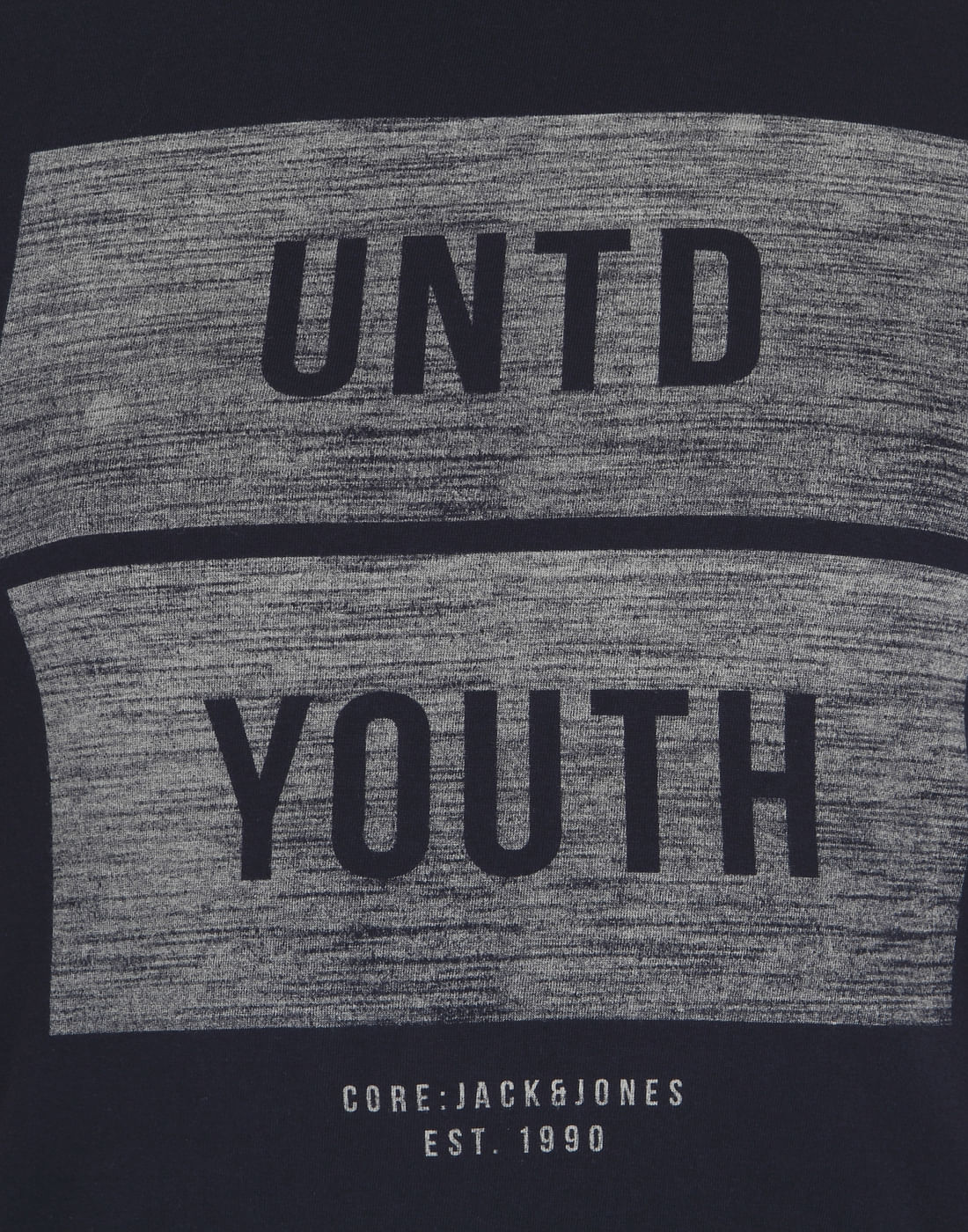 Dark Blue Graphic Print Crew Neck T-Shirt