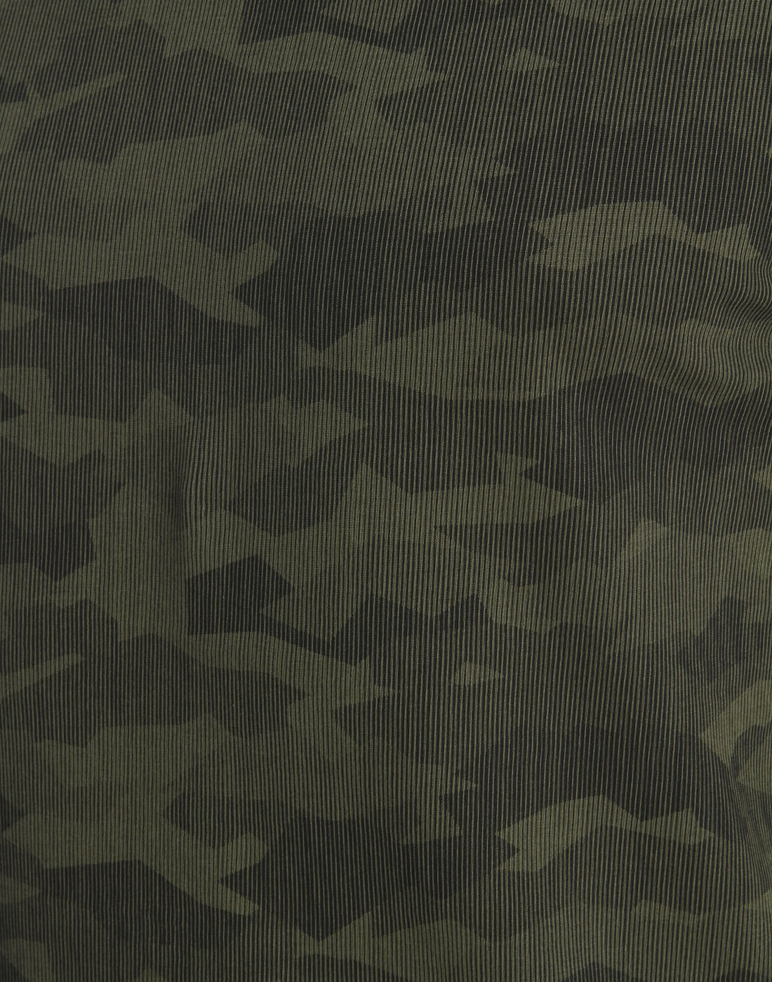 Green Camo Print Crew Neck T-Shirt
