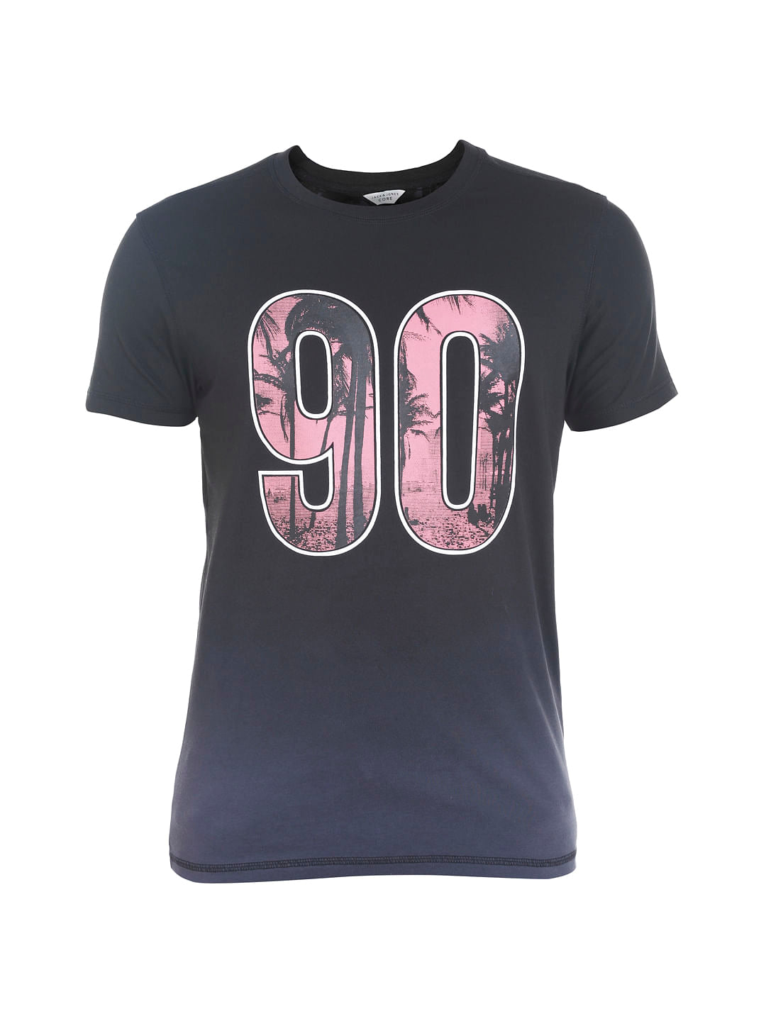 Black Graphic Print Crew Neck T-Shirt